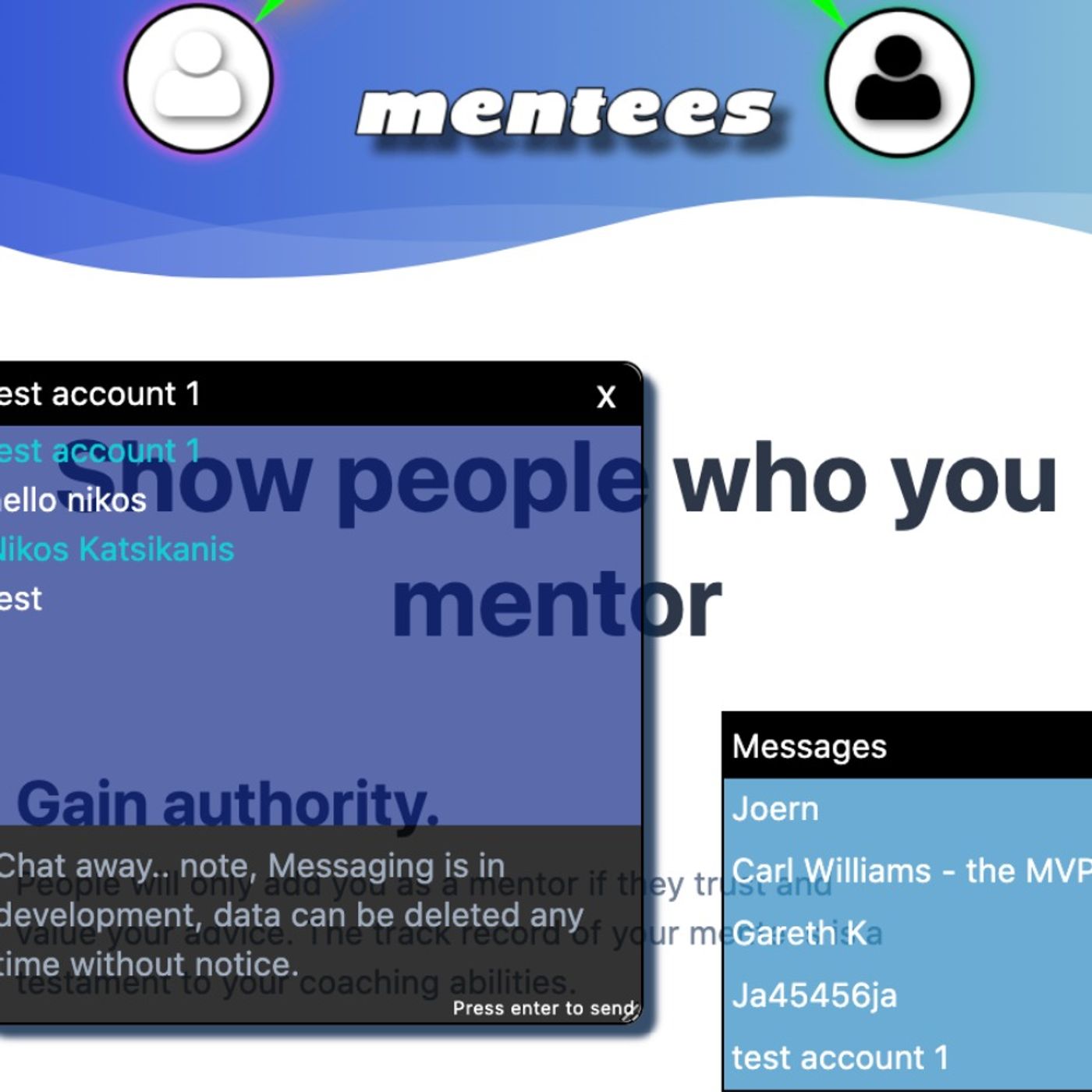 < 800 LOC for Svelte realtime chat messaging added to MentorCV.com