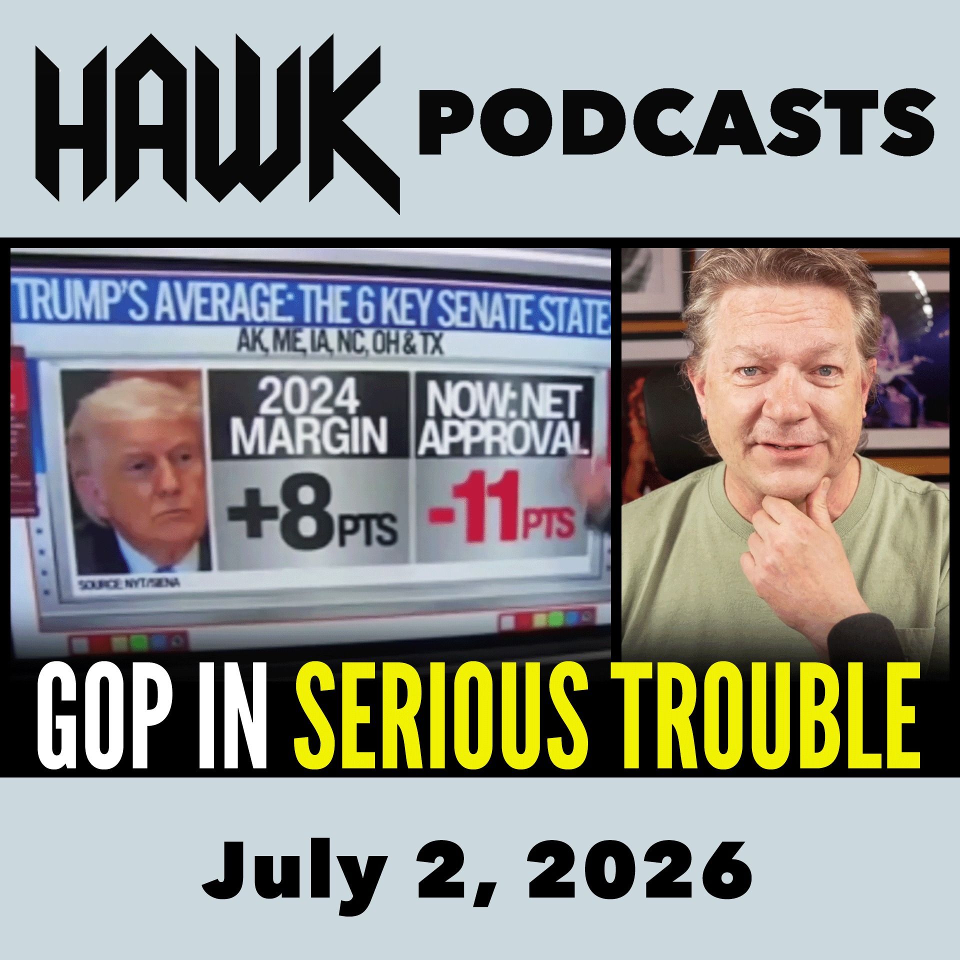 GOP in Trouble: Trump's Approval Is Down 20 Points in Every Key Senate State episode artwork