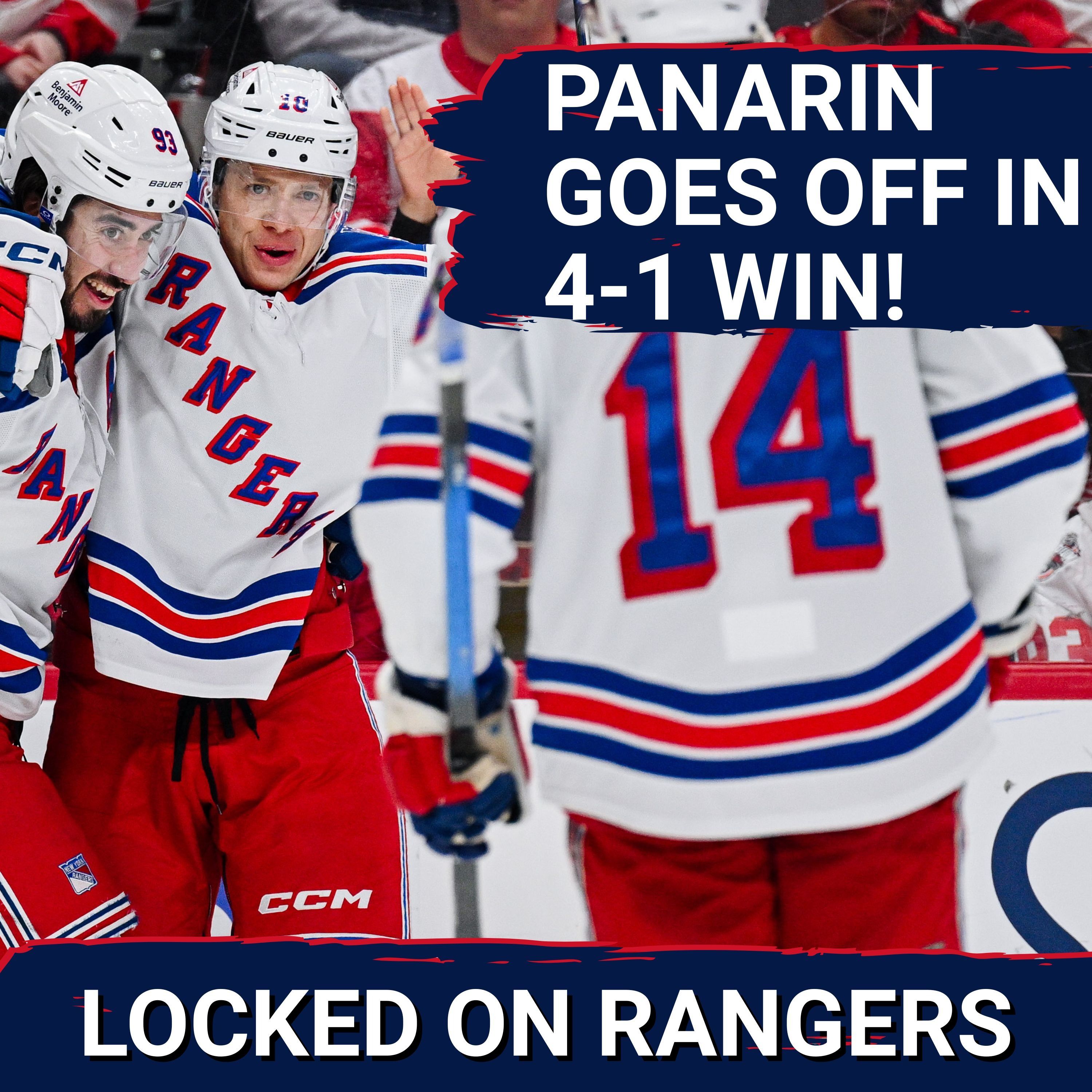 Panarin EXPLODES for three points after getting haircut! Rangers trounce Red Wings, 4-1!