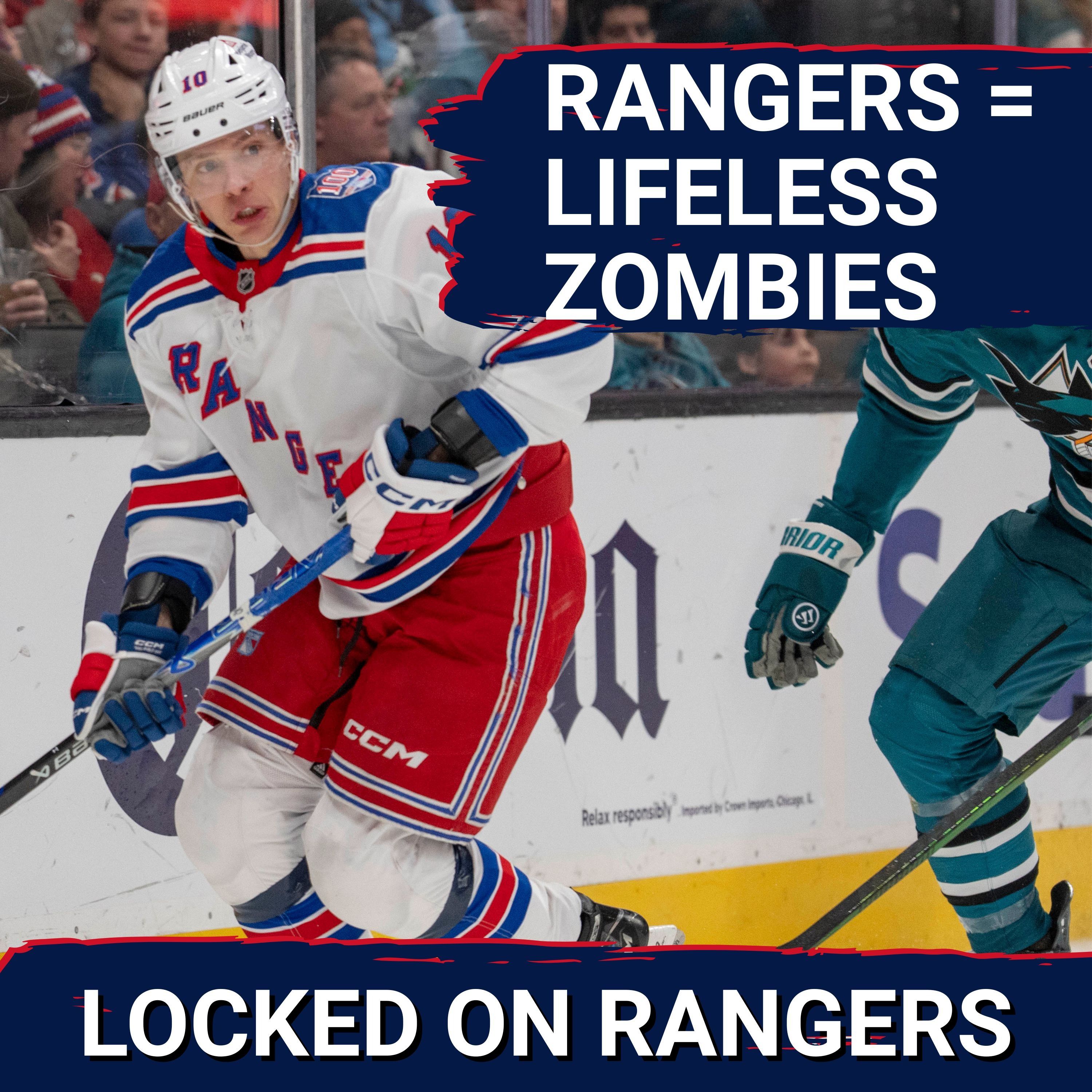 The Rangers are EMOTIONLESS ZOMBIES… team shows absolutely ZERO fire in loss to Sharks