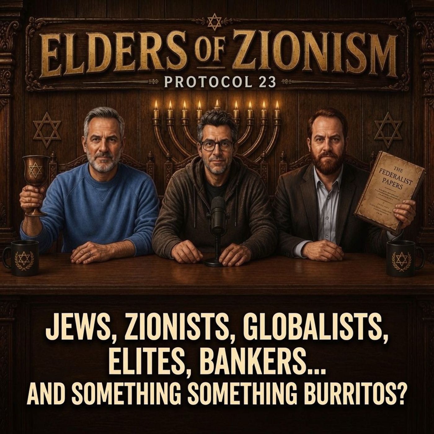 Protocol 23: Jews, Zionists, Globalists, Elites, Bankers... and Something Something Burritos? episode artwork