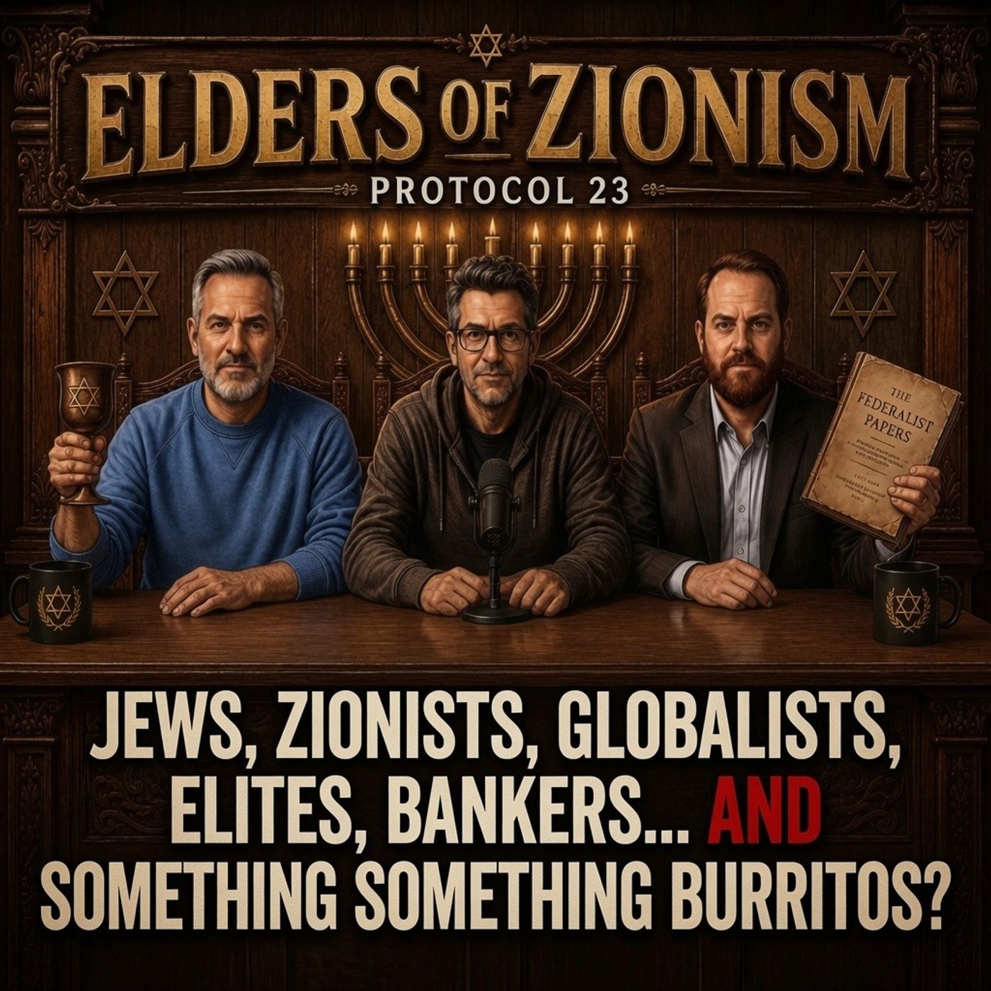 Protocol 23: Jews, Zionists, Globalists, Elites, Bankers... and Something Something Burritos? episode artwork