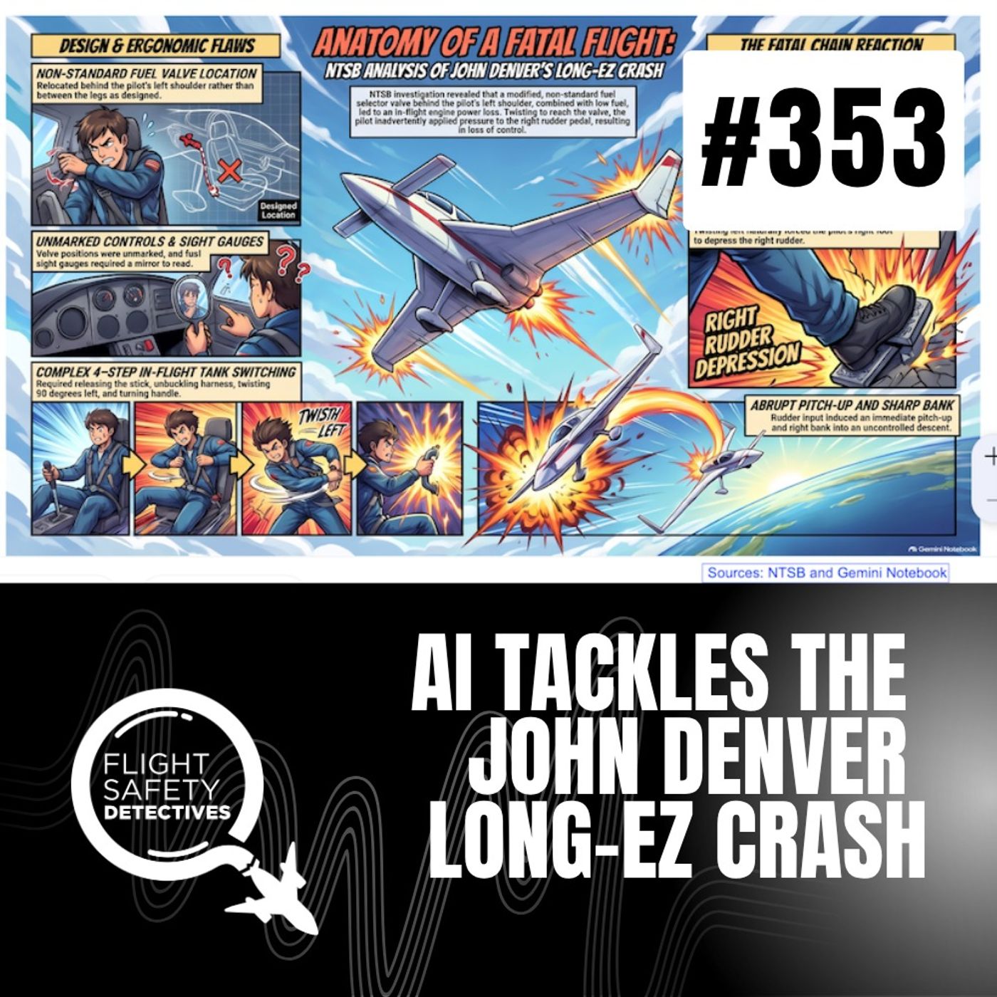 AI Reexamines the John Denver Long-EZ Crash - Episode 353