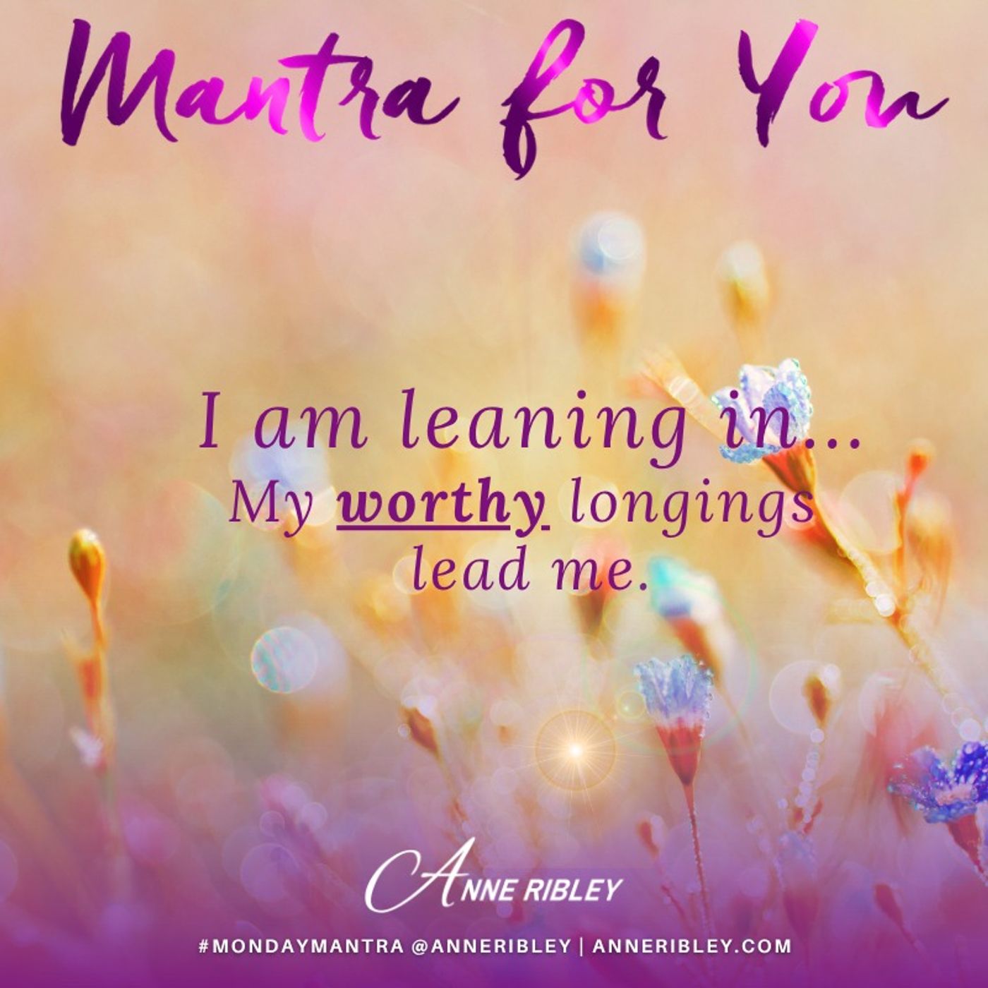 MONDAY MANTRA: I am leaning in. My longings lead me. — Anne Ribley: Remarkable Souls cover