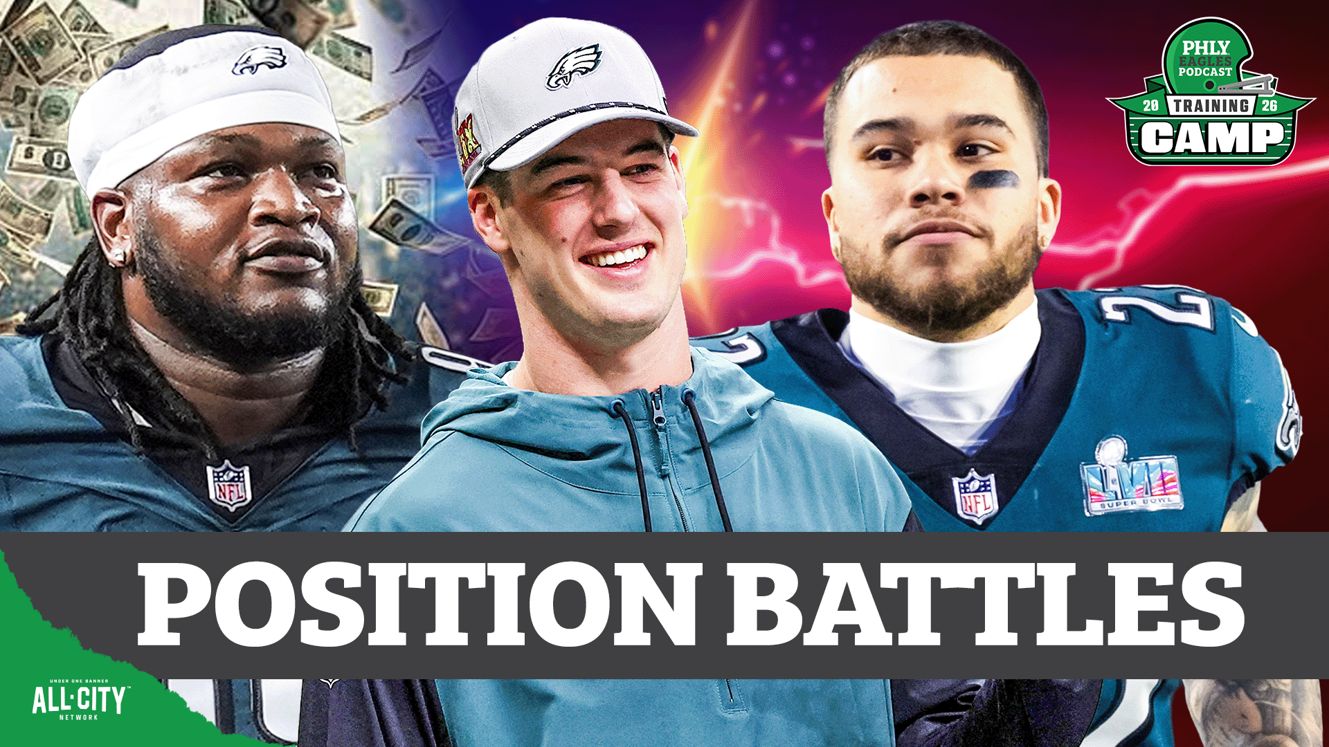 Eagles Training Camp: Jalen Carter Gets PAID, Where All Position Battles Stand | PHLY Eagles Podcast
