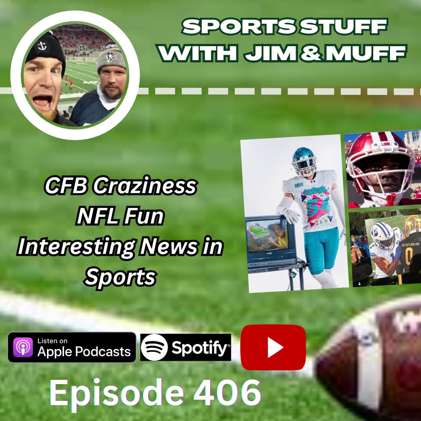 SSJM 406 | CFB Craziness | NFL Fun | Interesting News in Sports episode artwork