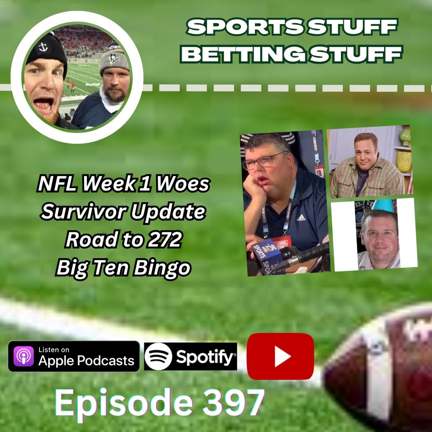 SSJM 397 | NFL Betting Woes | Road to 272 Updates | Big Ten Bingo | Surviving? episode artwork