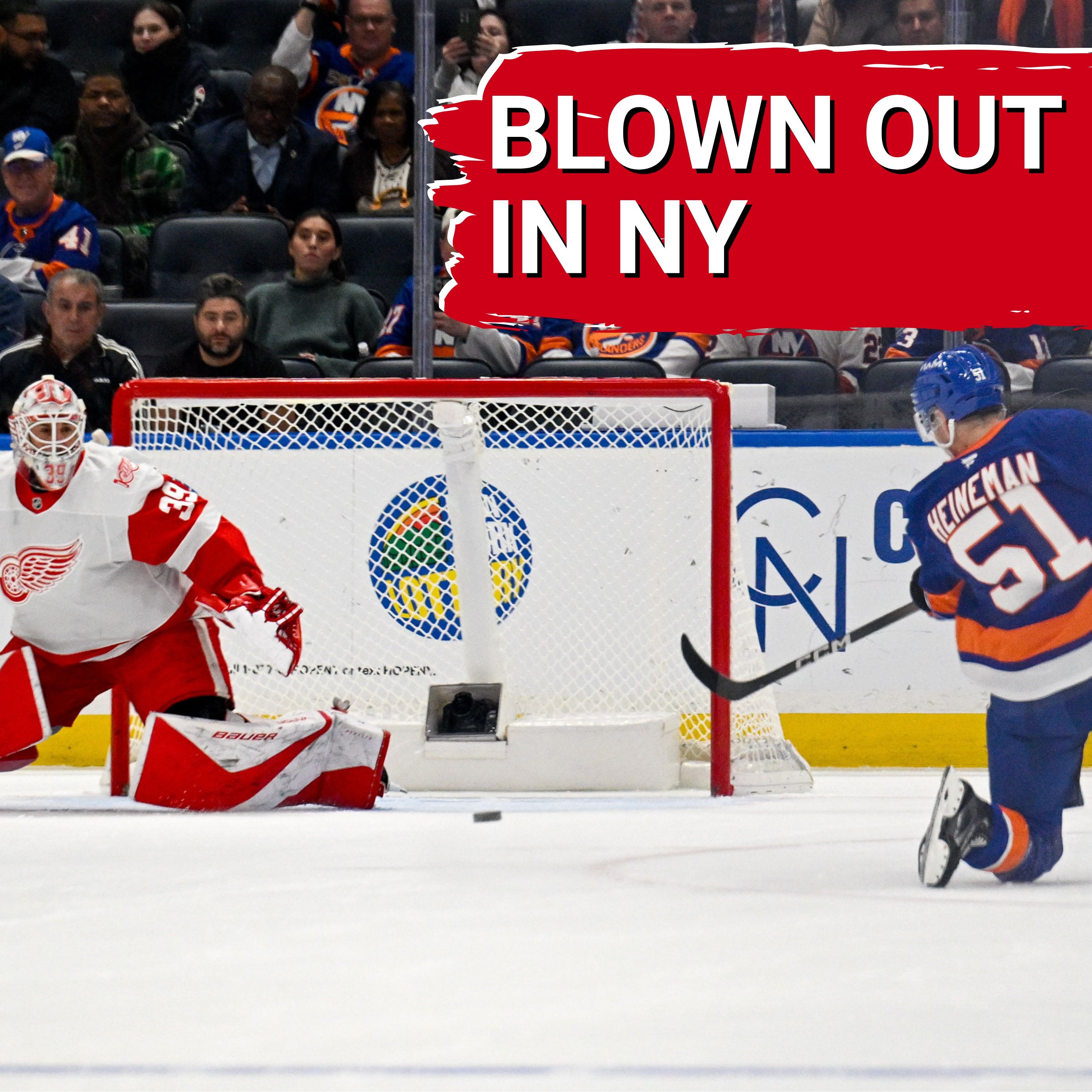 Islanders BLOW OUT Red Wings in New York | Brandsegg-Nygard picks up 1st NHL point
