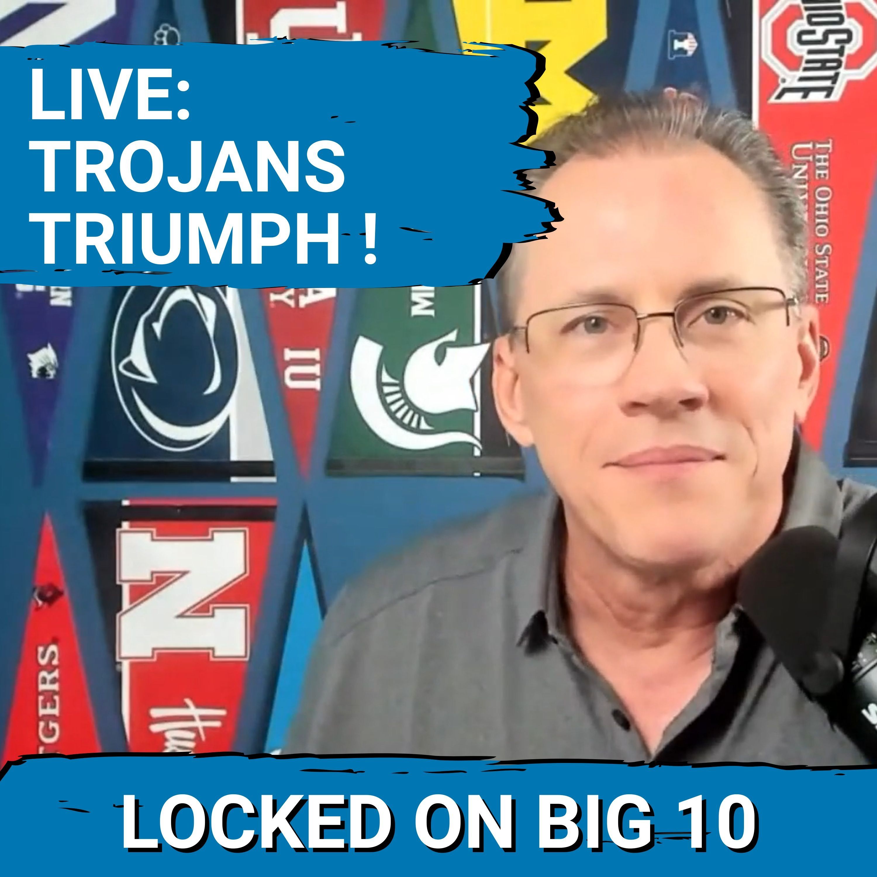 LIVE REACTION: USC Runs Down Michigan! INDIANA Humbles Oregon! Penn State DISASTER! Big Ten Recap!