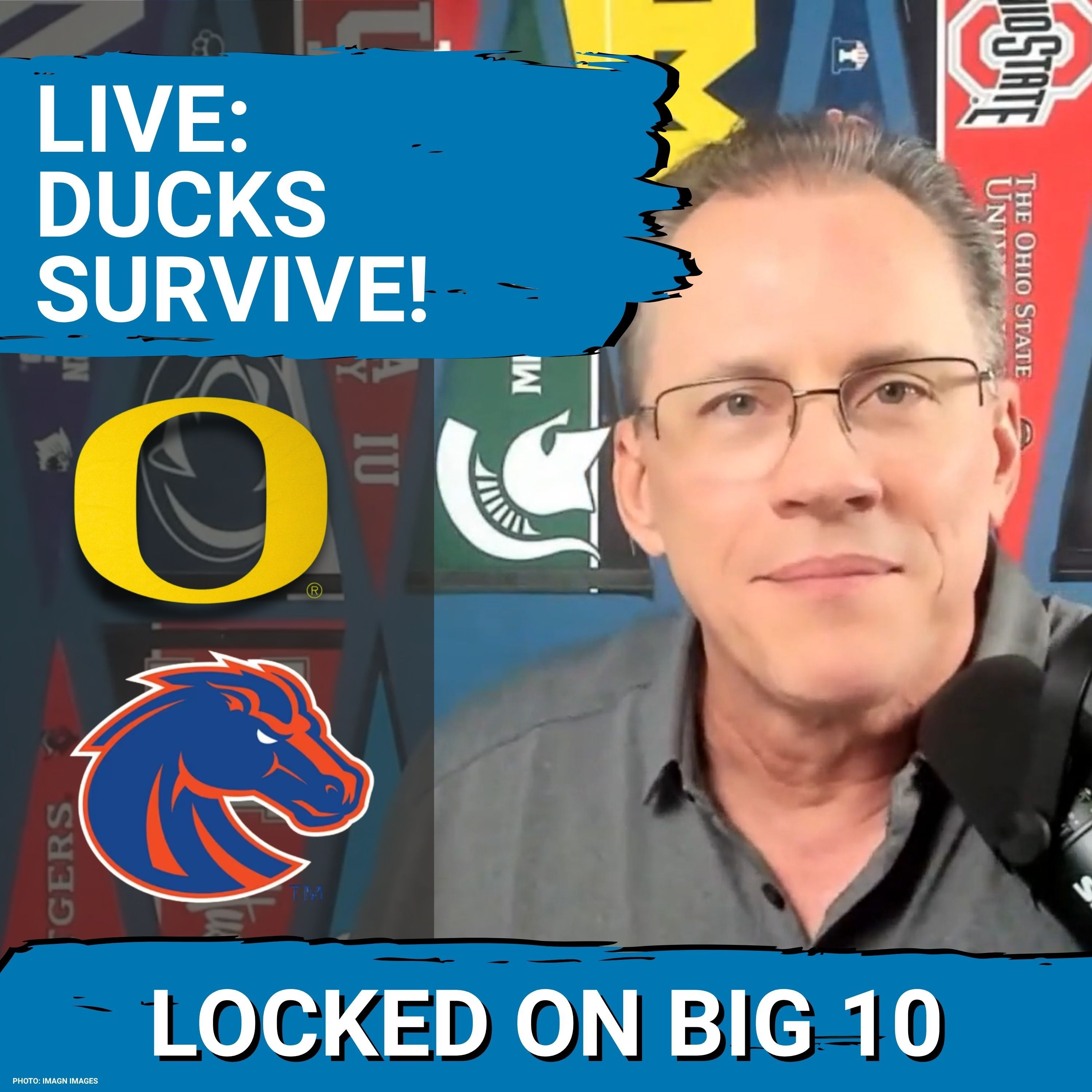 LIVE REACTION:  Oregon Ducks SURVIVE SCARE from Boise State.  COMPLETE Big Ten Recap! episode artwork