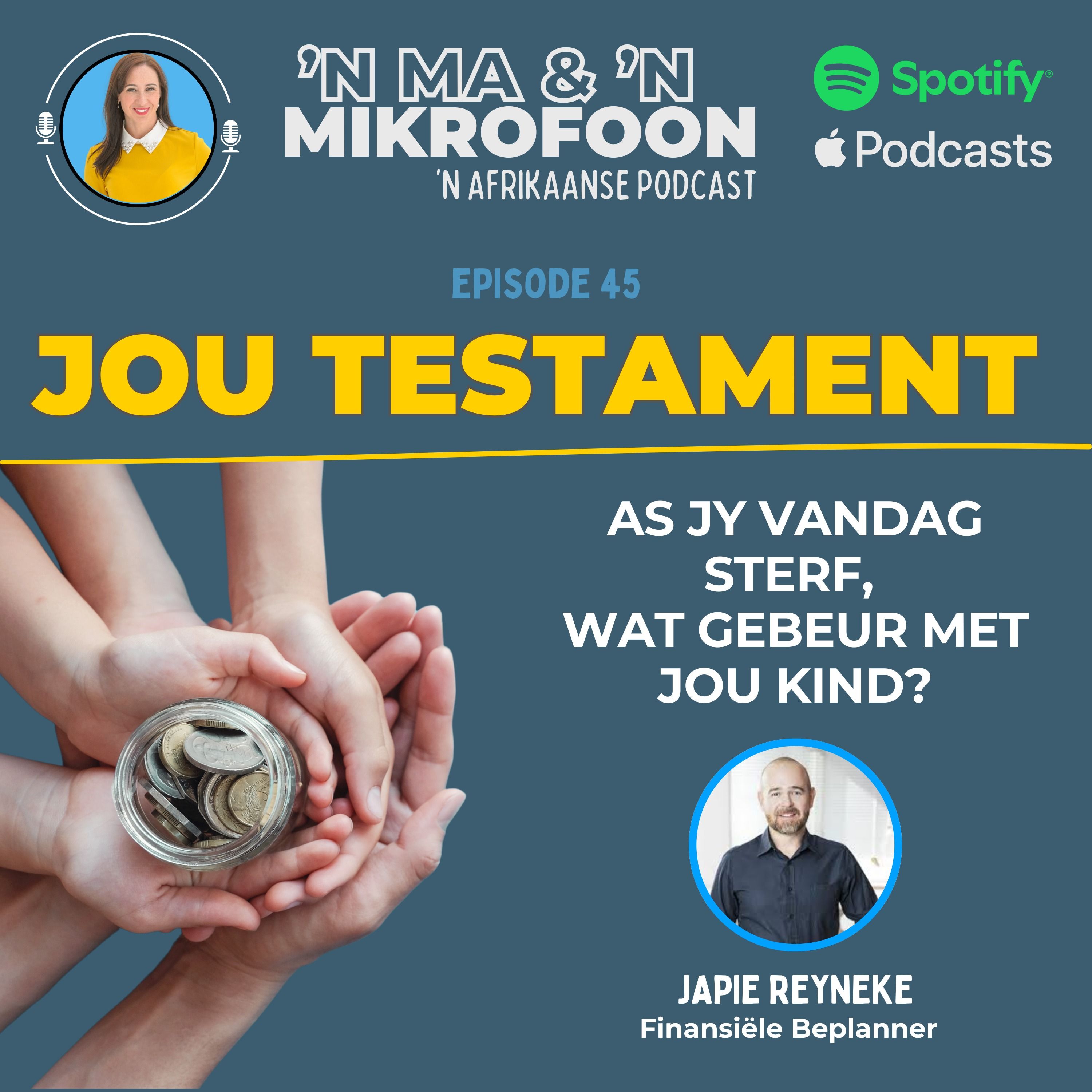 Jou Testament: As jy vandag sterf, wat gebeur met jou kind?/ Your Will – If You Die Today, What Happens to Your Child?