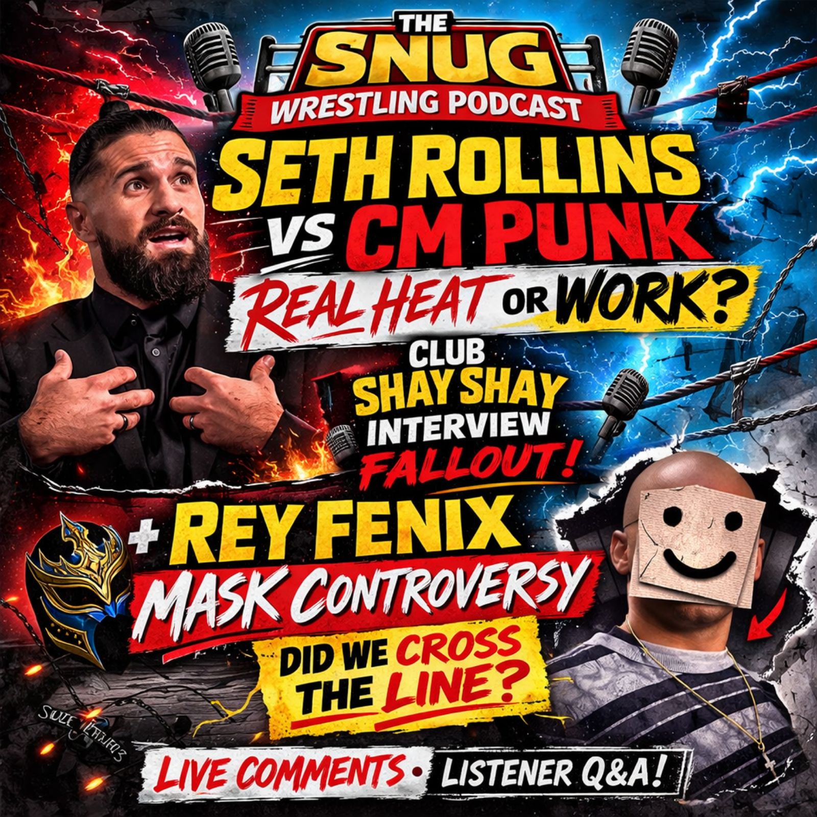 Seth Rollins vs CM Punk – Real Heat or Work? + Rey Fenix Mask Controversy