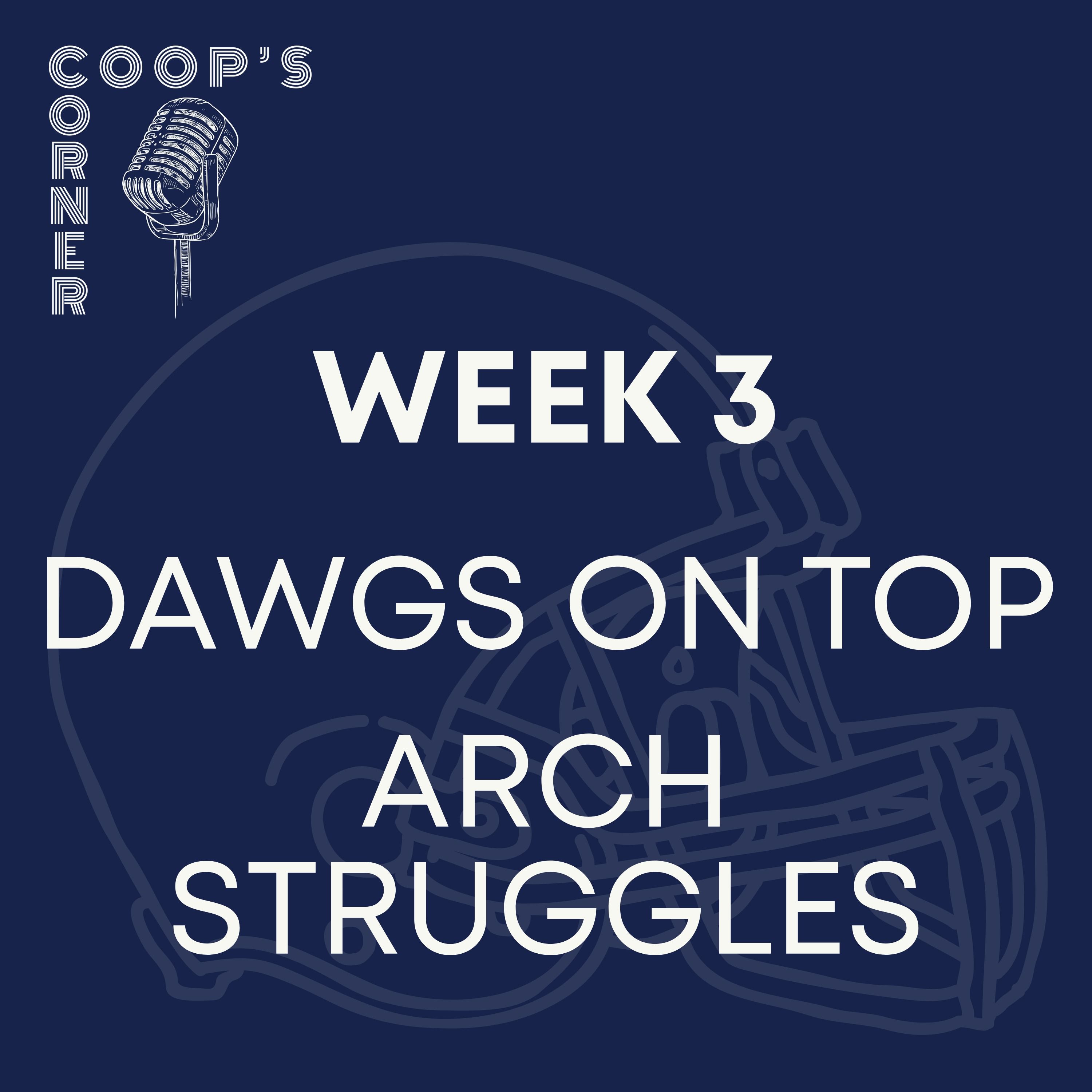 Coop's Corner: Dawgs Survive, Aggies Explode | VT & UCLA Open | Arch Struggles episode artwork