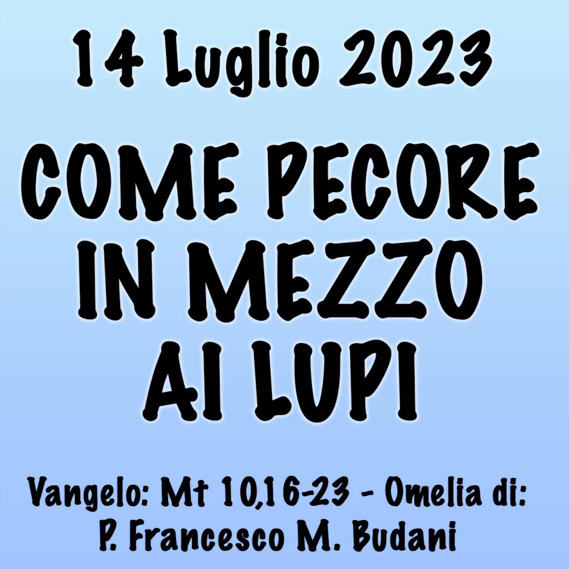 Omelia 14 Luglio, COME PECORE IN MEZZO AI LUPI episode artwork