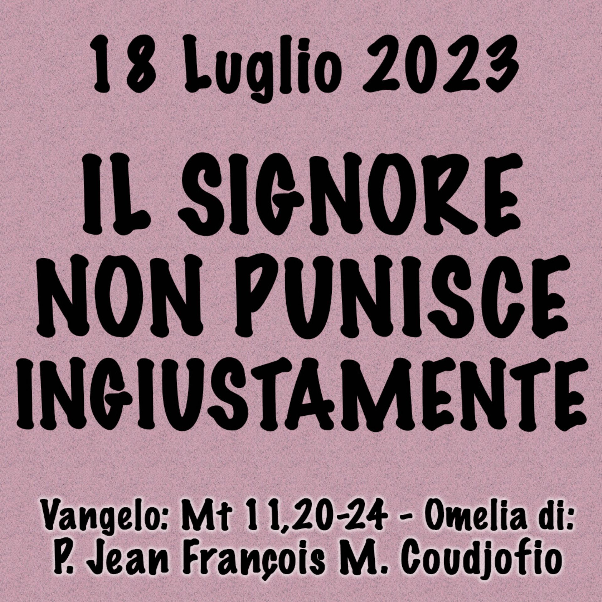 Omelia 18 Luglio, IL SIGNORE NON PUNISCE INGIUSTAMENTE episode artwork