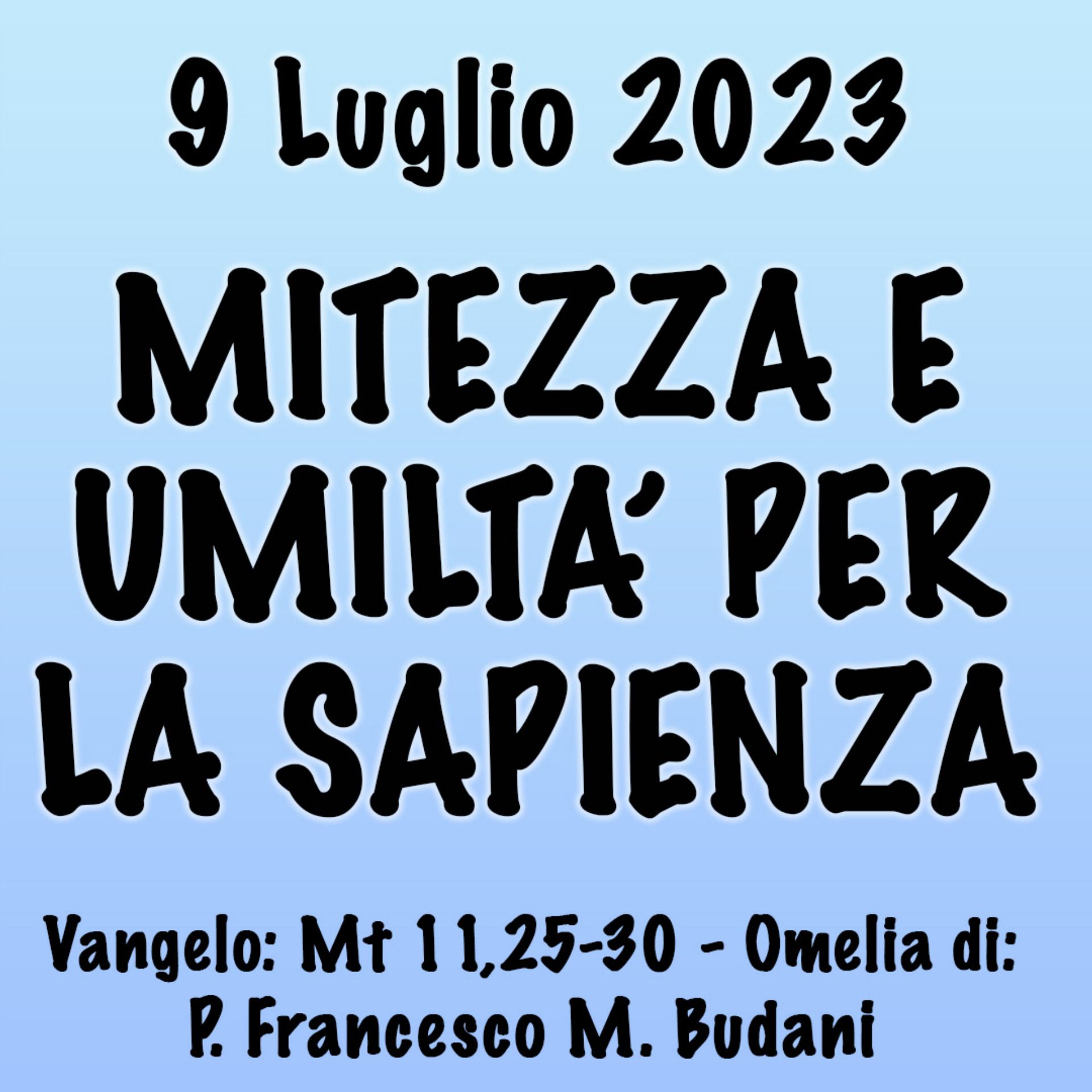 Omelia 9 Luglio, MITEZZA E UMILTÀ PER LA SAPIENZA episode artwork