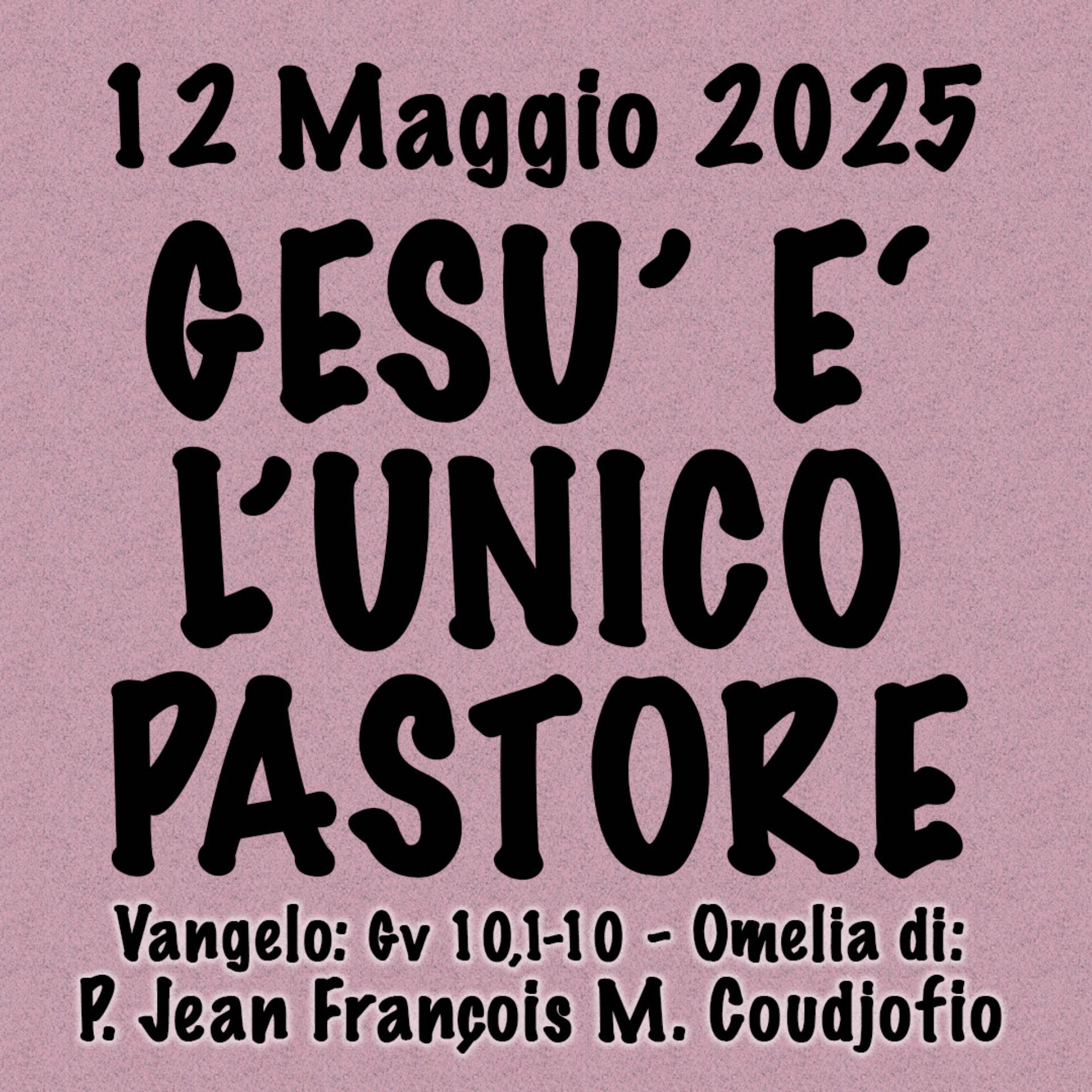 Omelia 12 Maggio 2025, GESÙ È L'UNICO PASTORE episode artwork