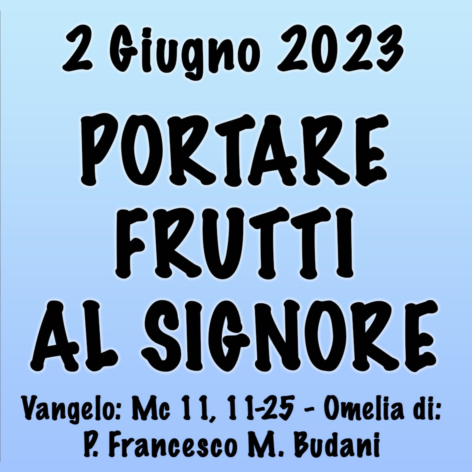 Omelia 2 Giugno 2023, PORTARE FRUTTI AL SIGNORE episode artwork