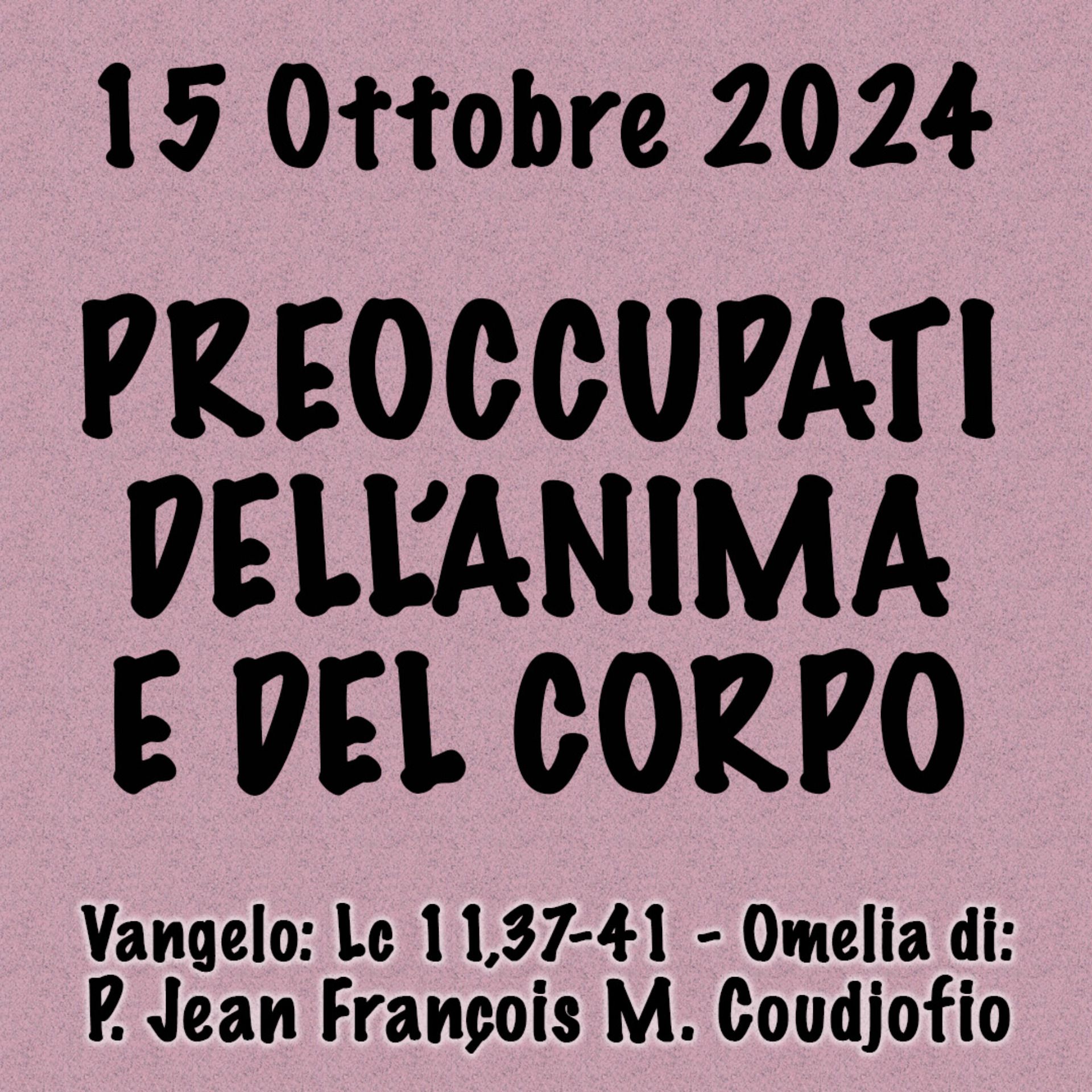Omelia 15 Ottobre 2024, PREOCCUPATI DELL’ANIMA E DEL CORPO episode artwork