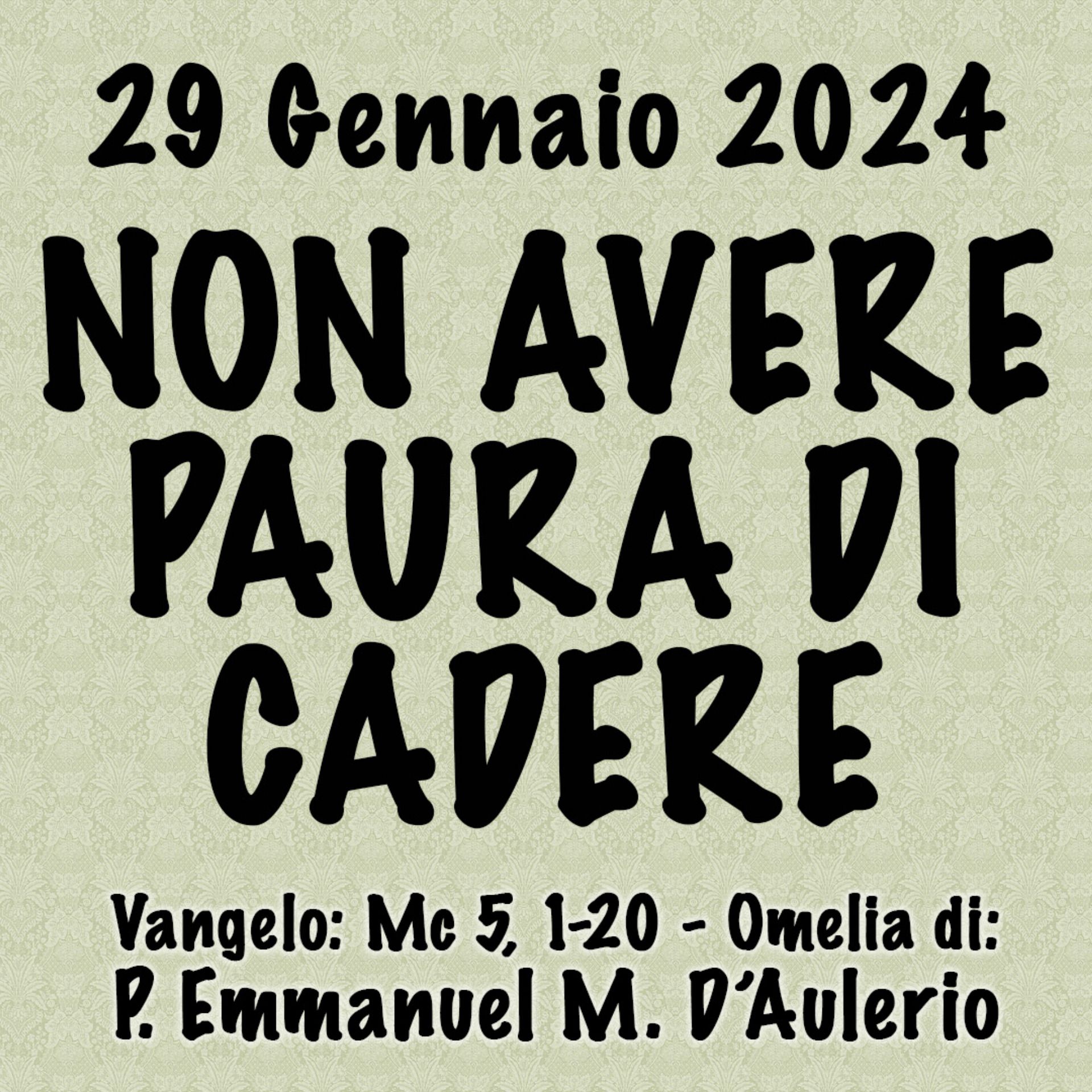 Omelia 29 Gennaio 2024, NON AVERE PAURA DI CADERE episode artwork