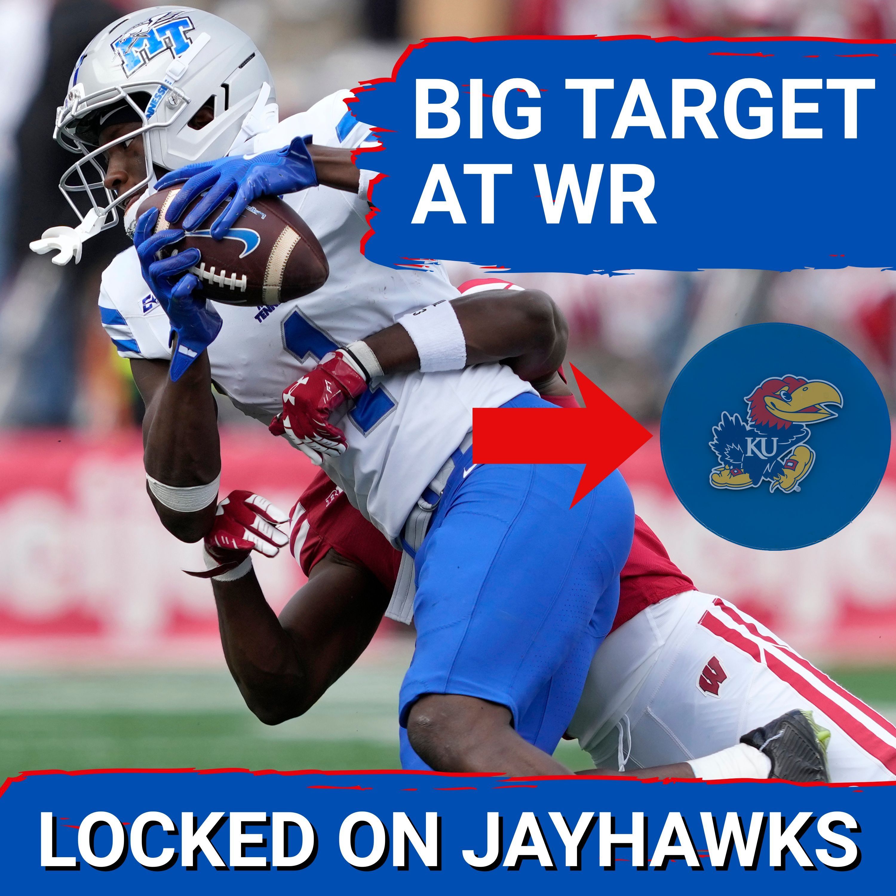 BIG TARGET: Nahzae Cox Joins Kansas Jayhawks Wide Receiver Room from Middle Tennessee