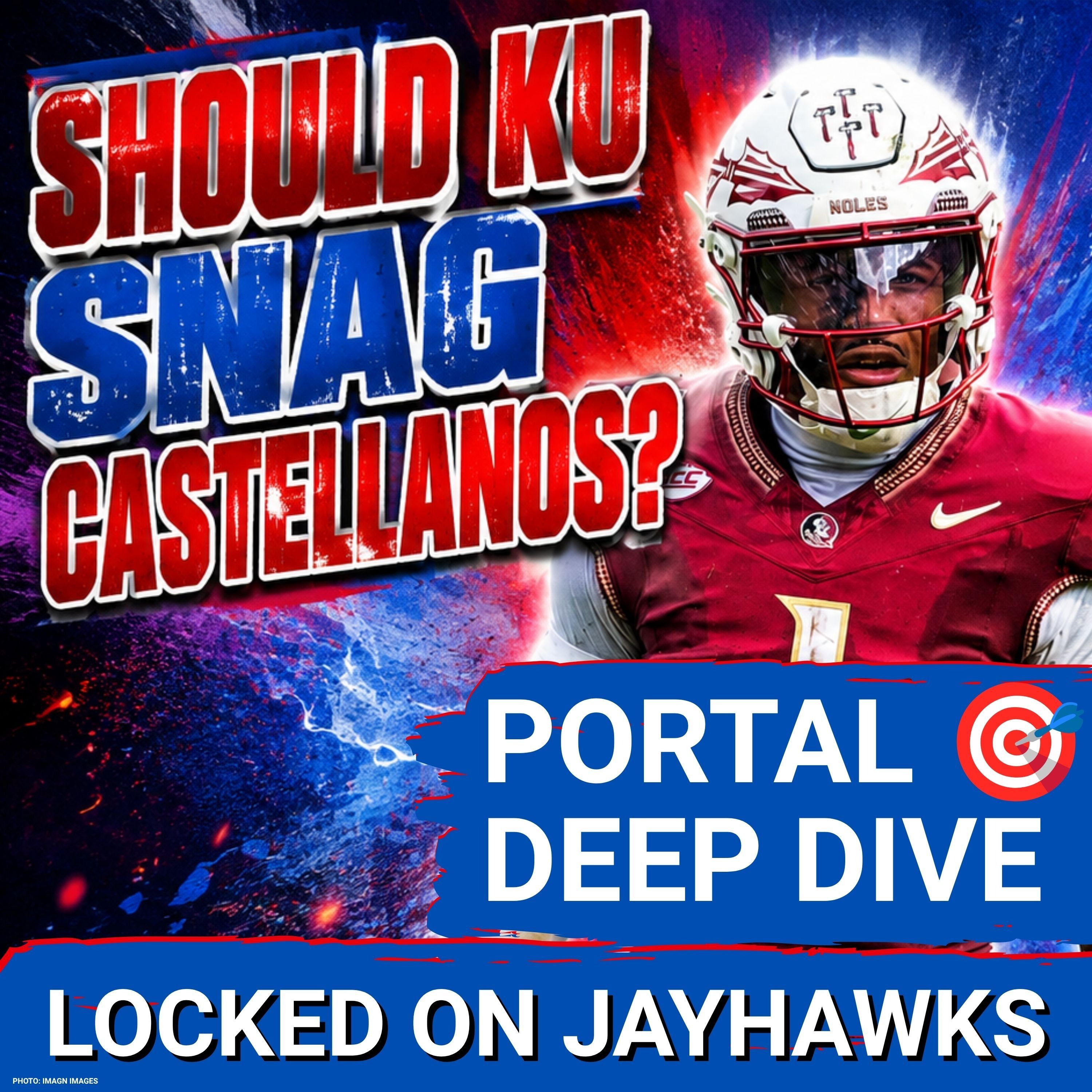 SHOULD KANSAS GO FOR CASTELLANOS? Breaking Down if the Jayhawks Should Fight for FSU Transfer QB? episode artwork