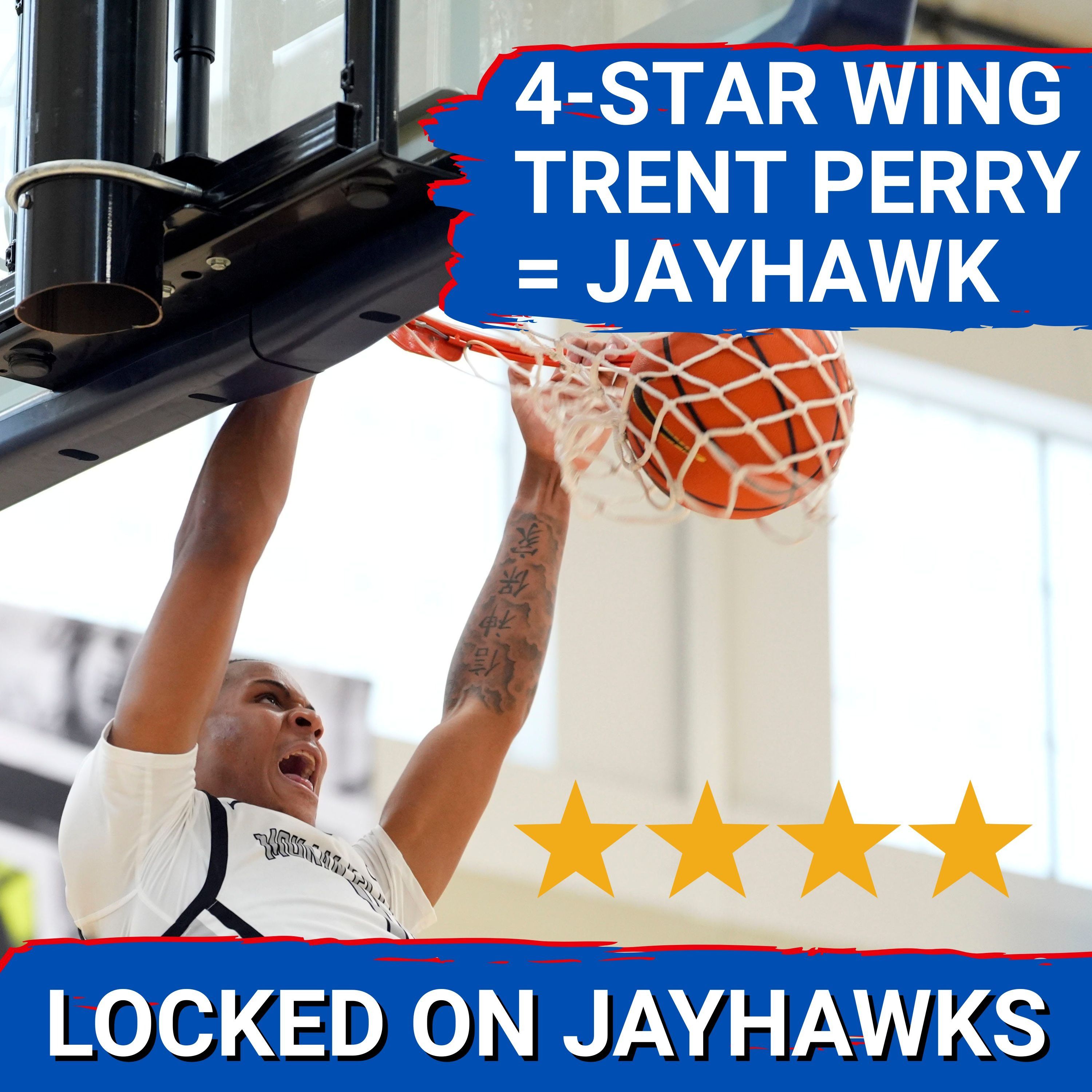 BREAKING: 4-Star Trent Perry Commits to Kansas | Bill Self Found a Wing with a 7-1 Wingspan!!!