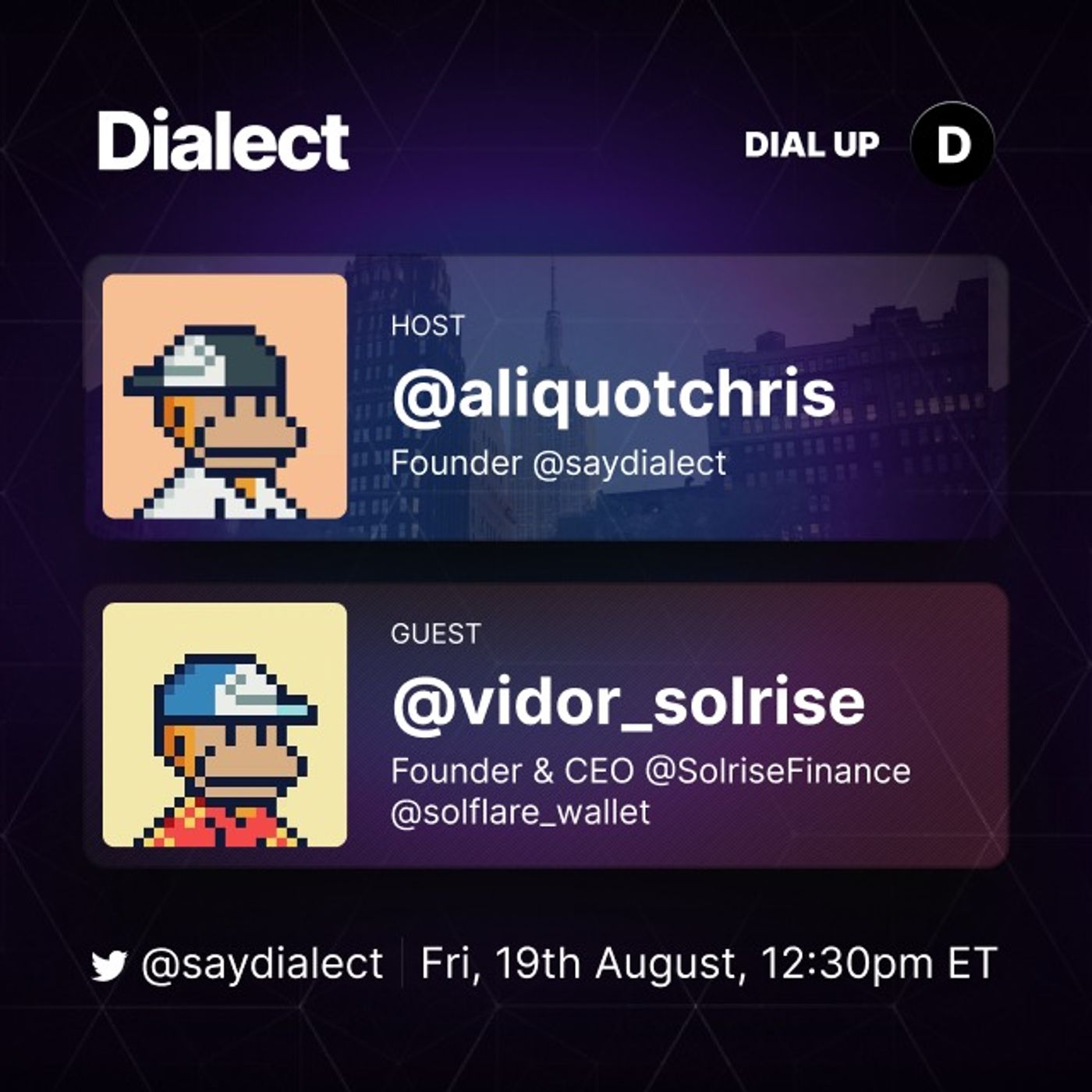 DIAL UP: @vidor_solrise