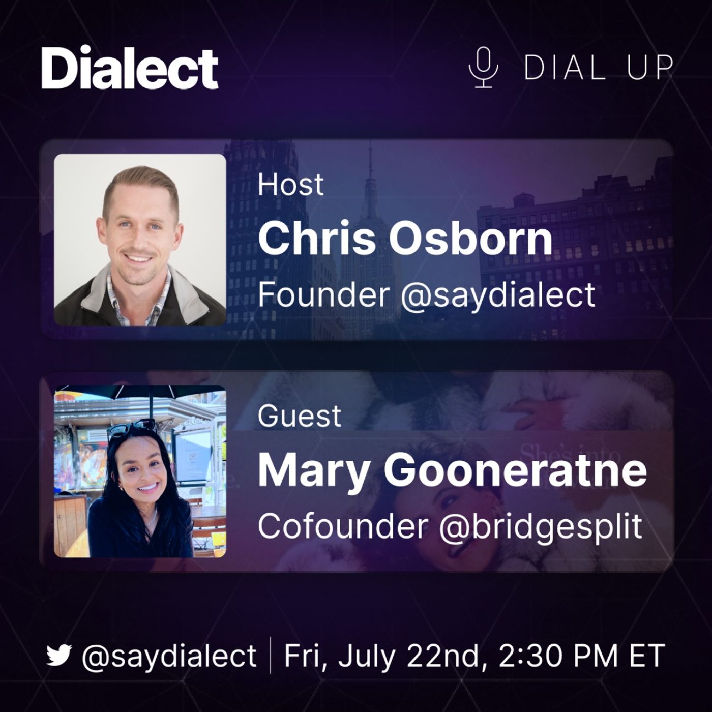 DIAL UP: @marygooneratne