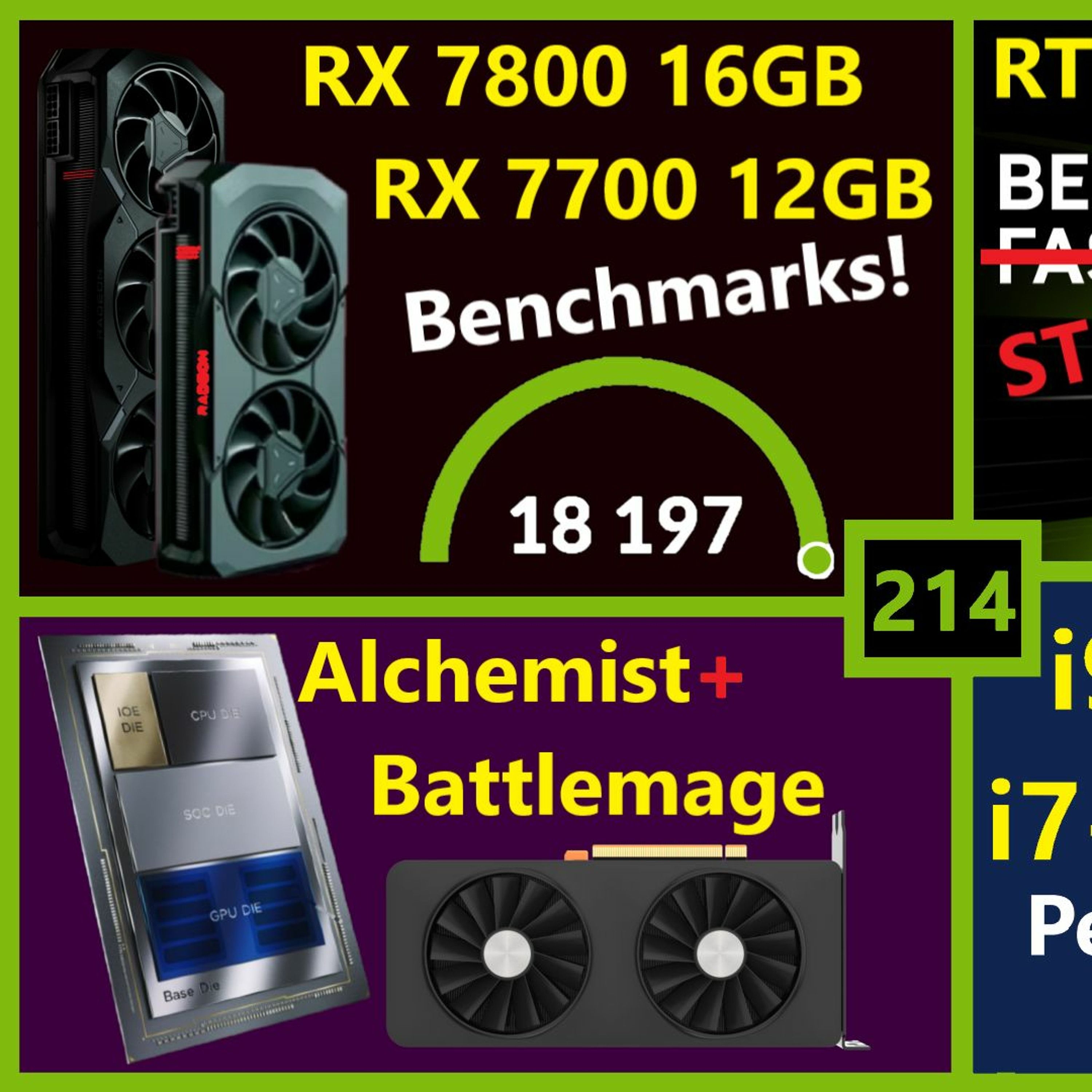 214. AMD RX 7700 & 7800 Benchmark, Nvidia RTX 4060 Ti 16GB Review, Intel i9-