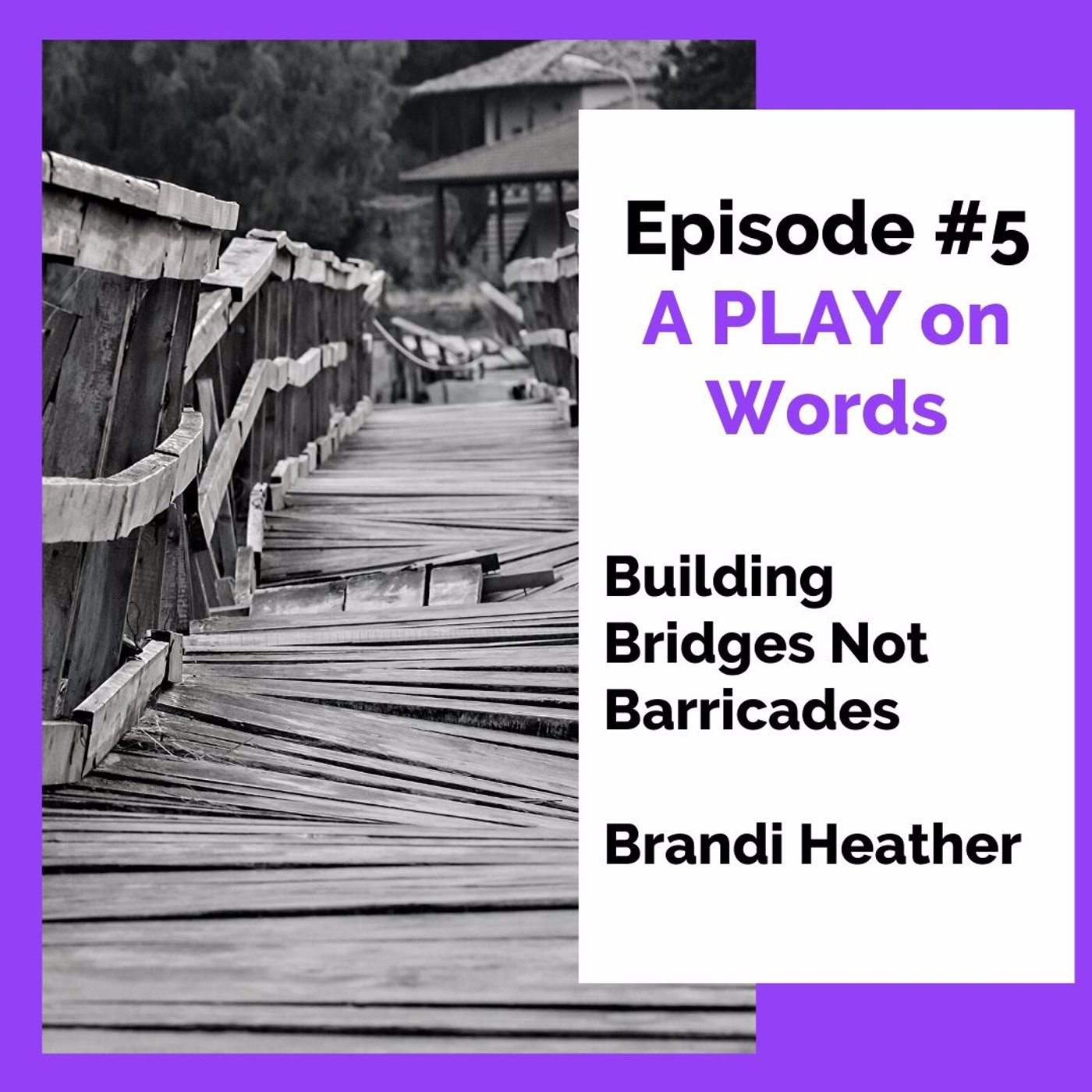 Episode #5 A Play On Words : Building Bridges NOT Barricades