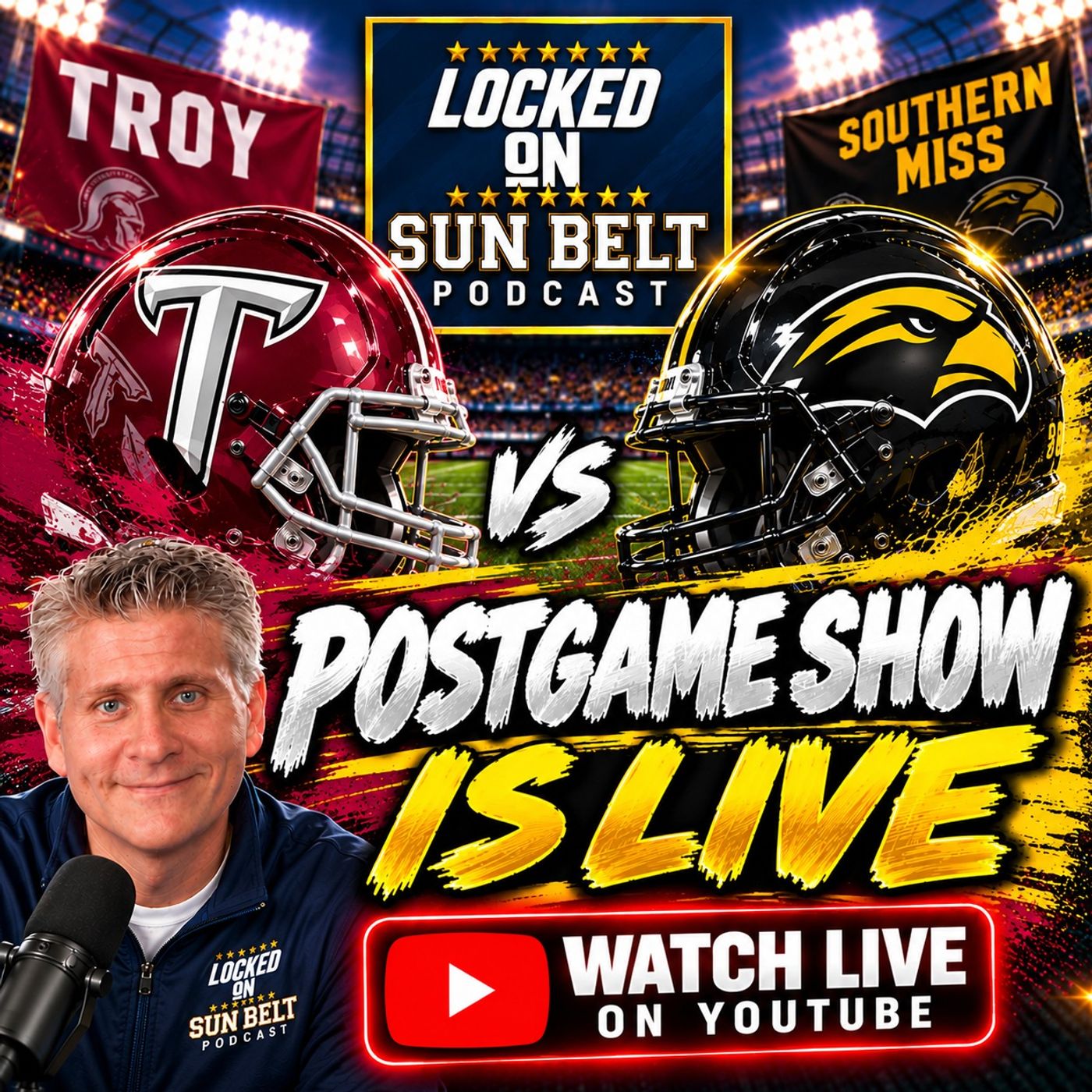 Troy RUNS OVER Southern Miss — Is This the Team We Expected? | Sun Belt Podcast episode artwork