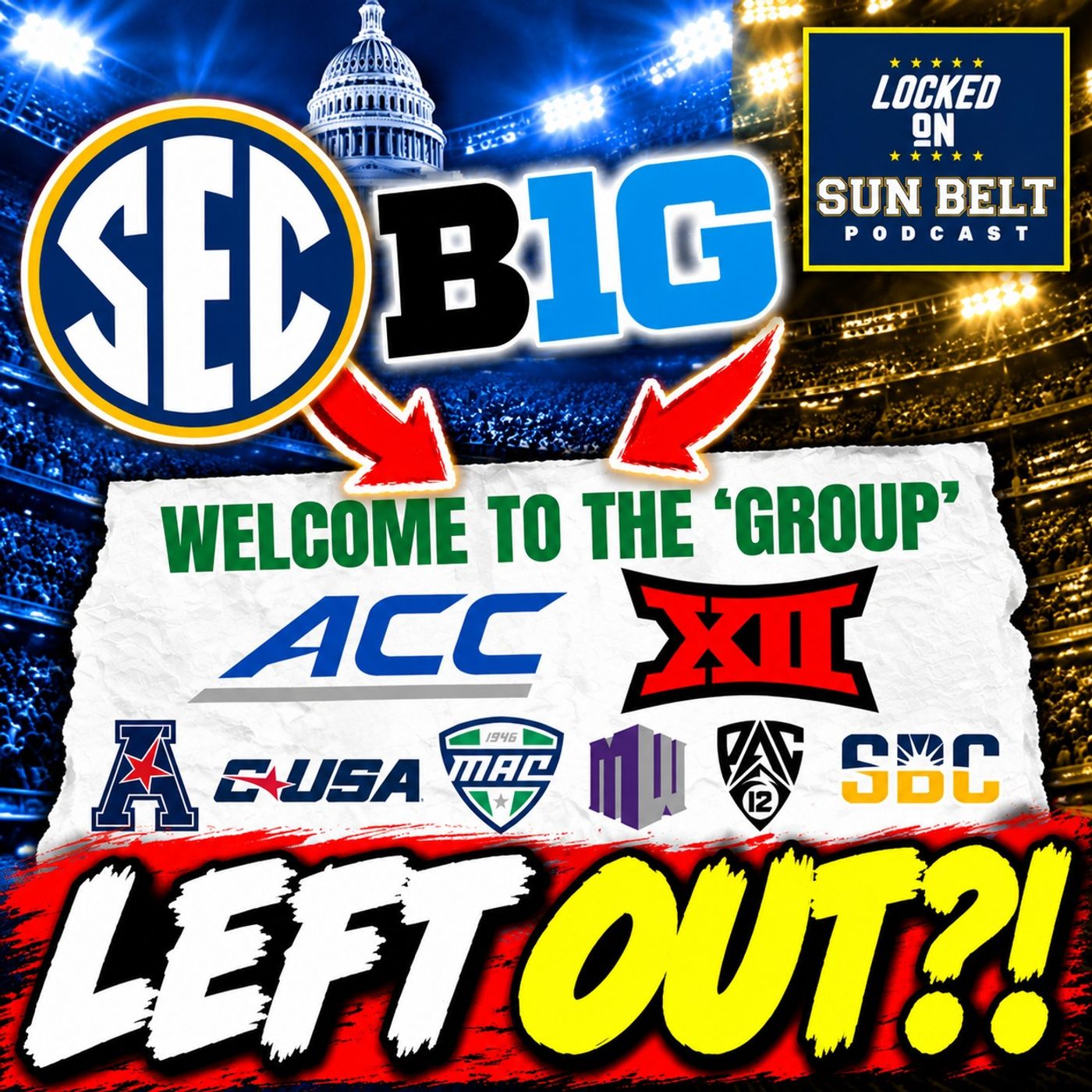 SEC & Big Ten Are SQUEEZING OUT the ACC & Big 12 — Who's Next? | Sun Belt Podcast episode artwork