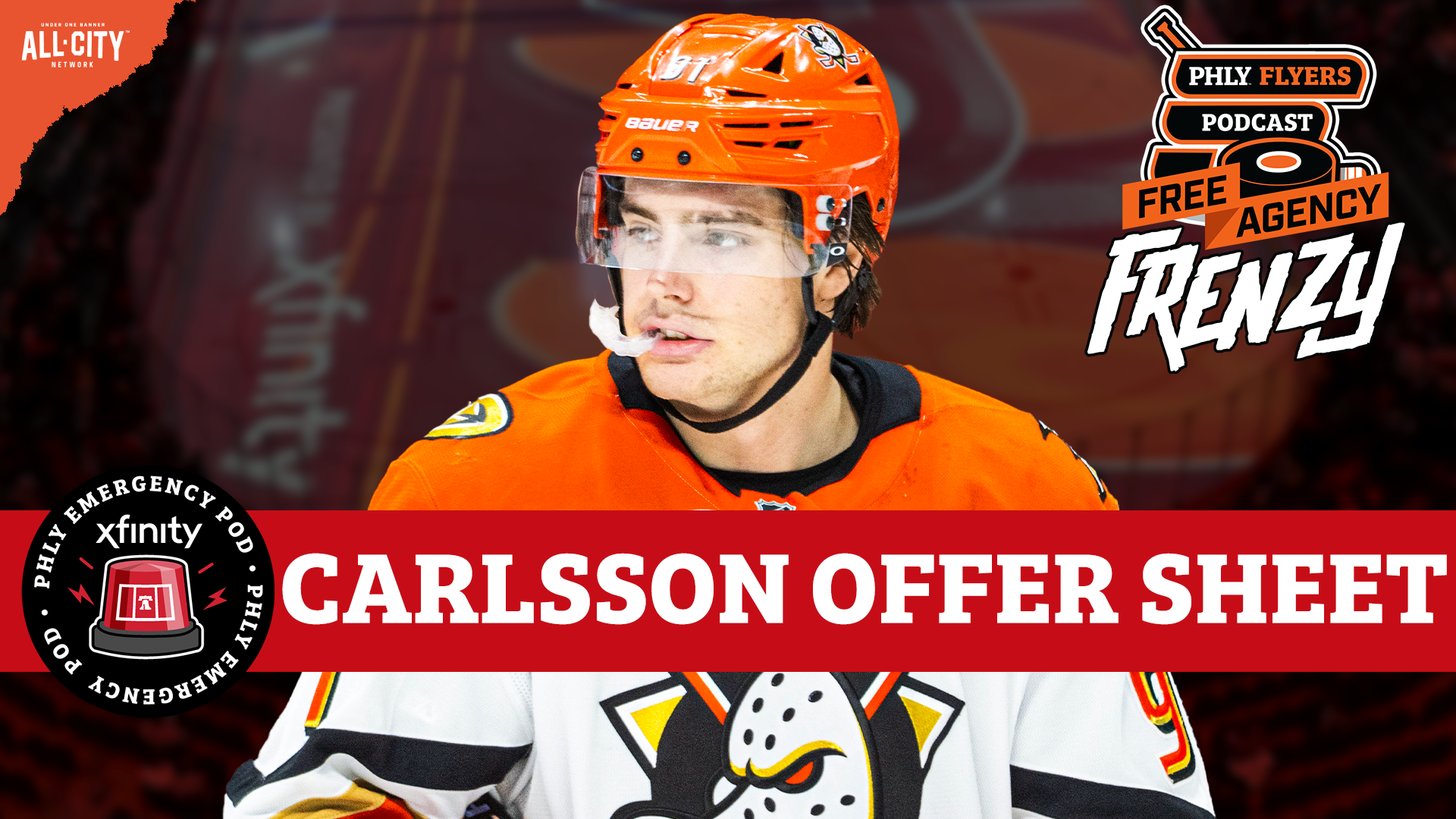 BREAKING: PHILADELPHIA FLYERS SIGN DUCKS STAR CENTER LEO CARLSSON TO $90 MILLION OFFER SHEET