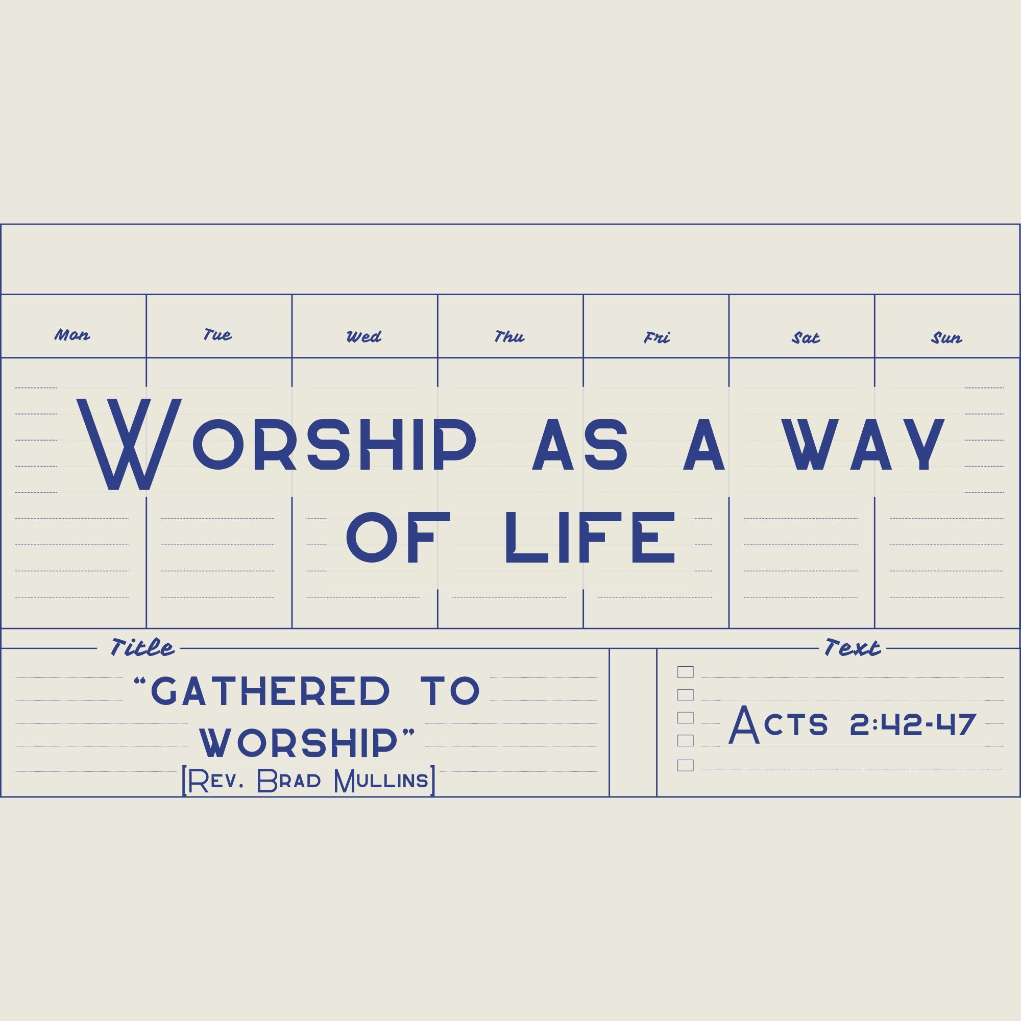 Gathered to Worship