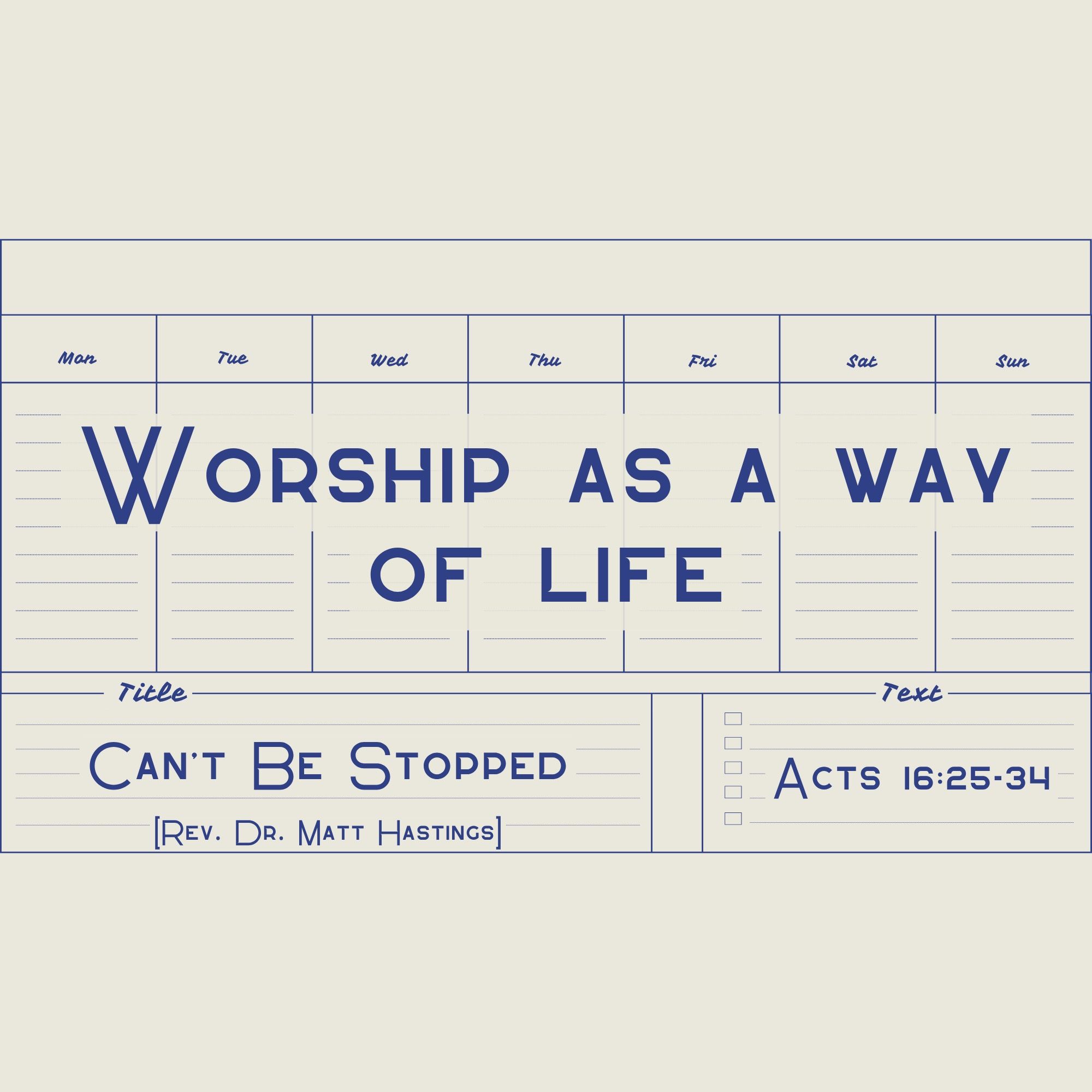 Worship that Can't Be Stopped