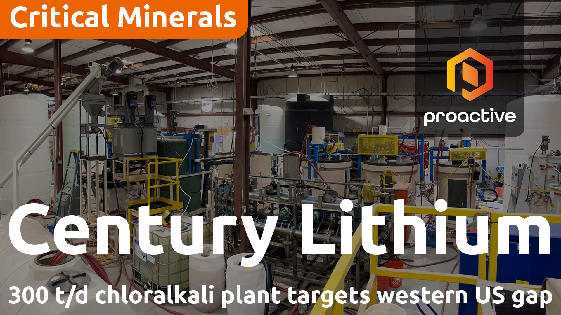 Century Lithium plans standalone chloralkali plant to fill western US supply gap
