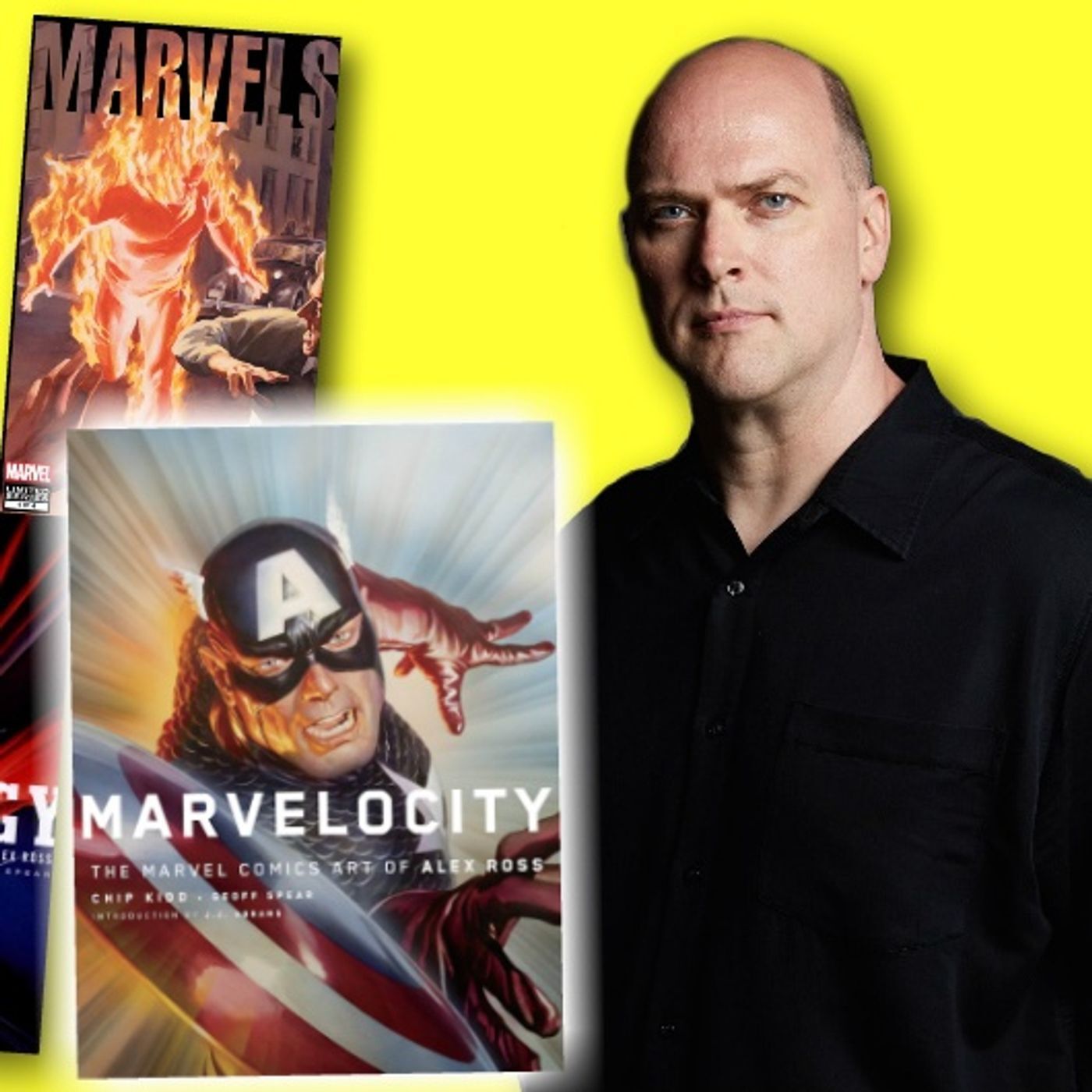 #251: Superstar Artist Alex Ross on Marvel and DC Superheroes episode artwork