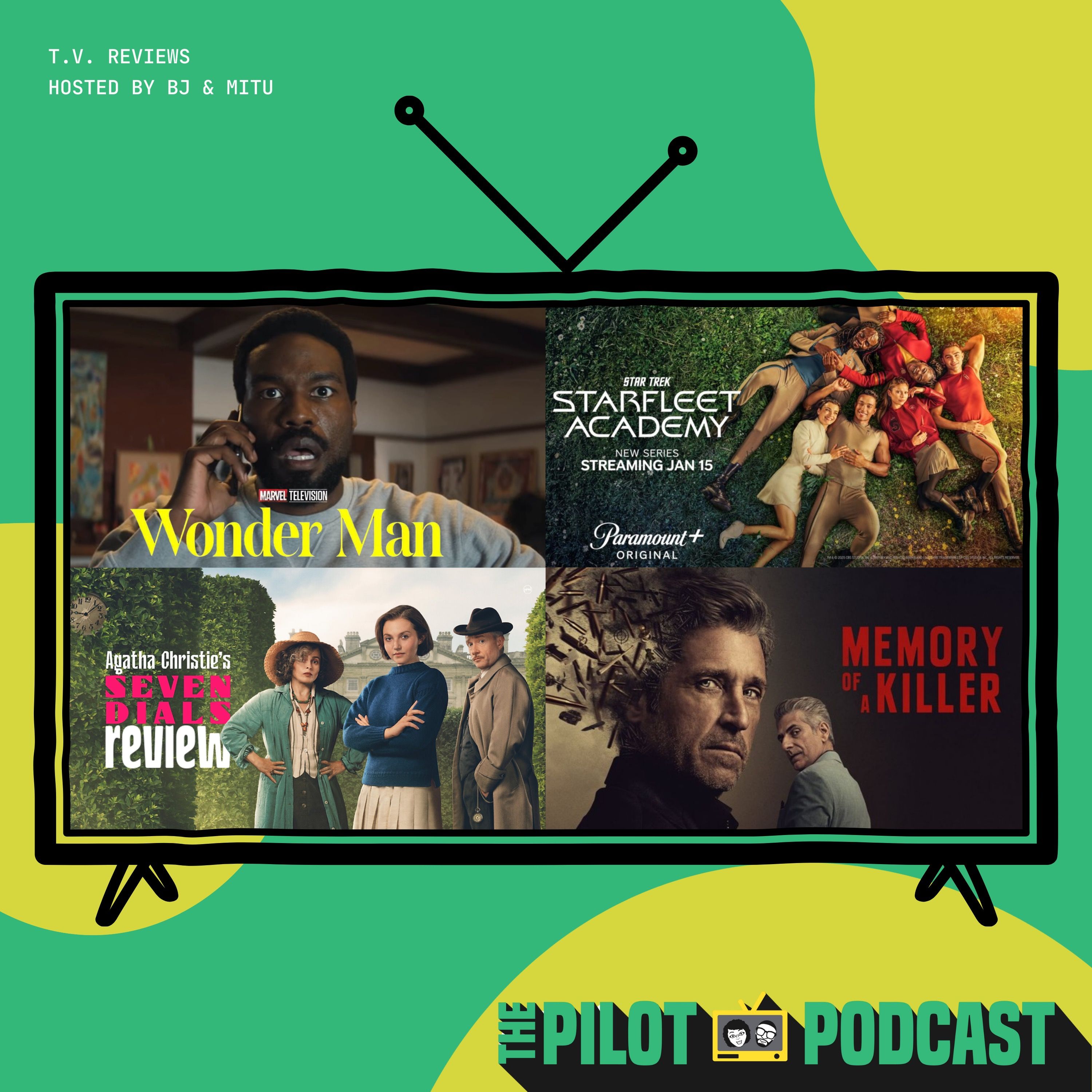 Wonder Man, Memory of a Killer, Agatha Christie's Seven Dials, Star Trek: Starfleet Academy