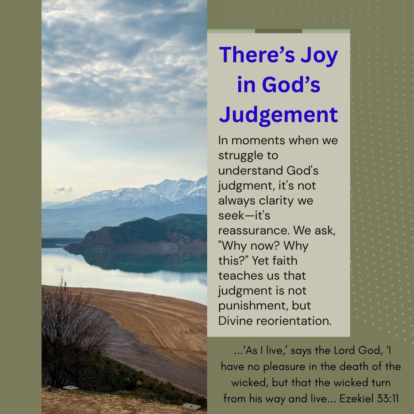 The Joy of God's Judgement The Joy of God's Judgement
