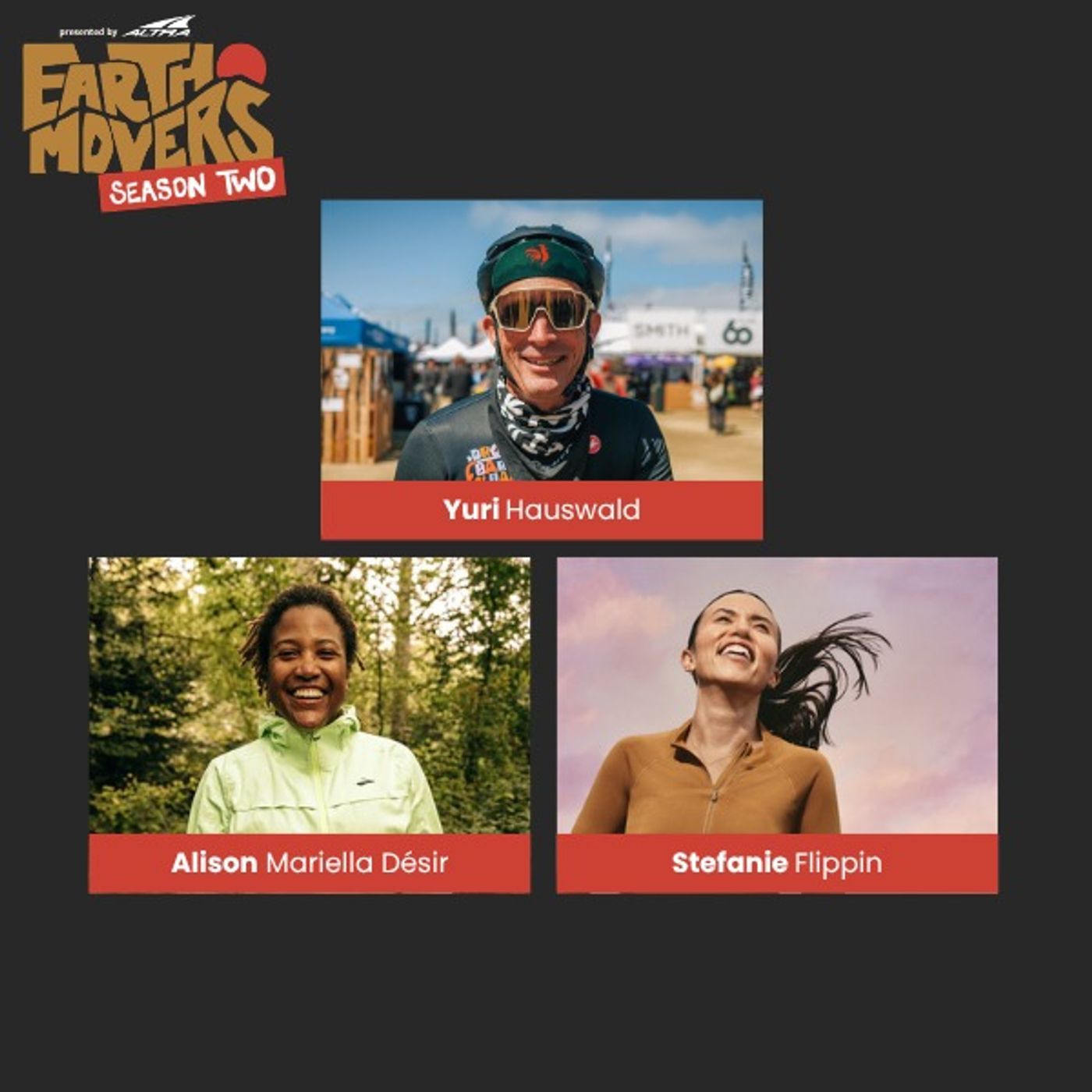 Alison Mariella Désir and Stefanie Flippin with Yuri Hauswald, GU Energy Labs Elite Athlete and Community Manager