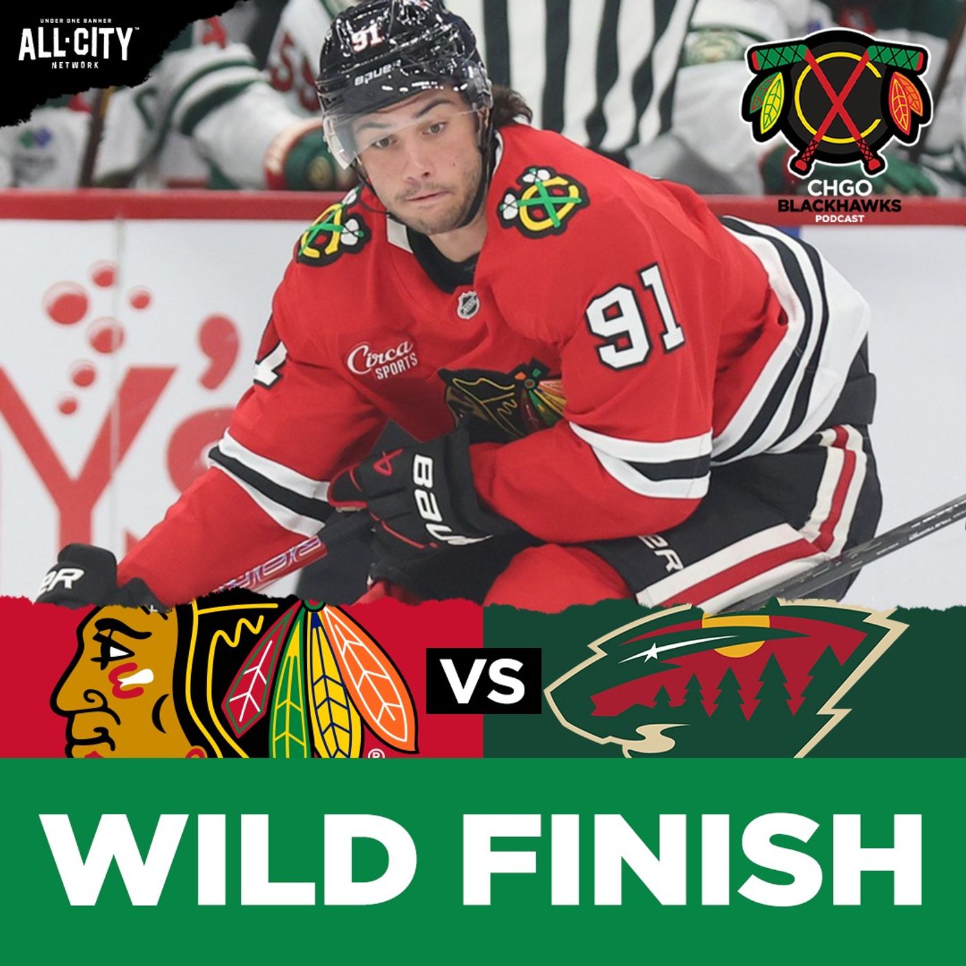 Frank Nazar SCORES as Chicago Blackhawks fall short to the Wild | CHGO Blackhawks Postgame Podcast