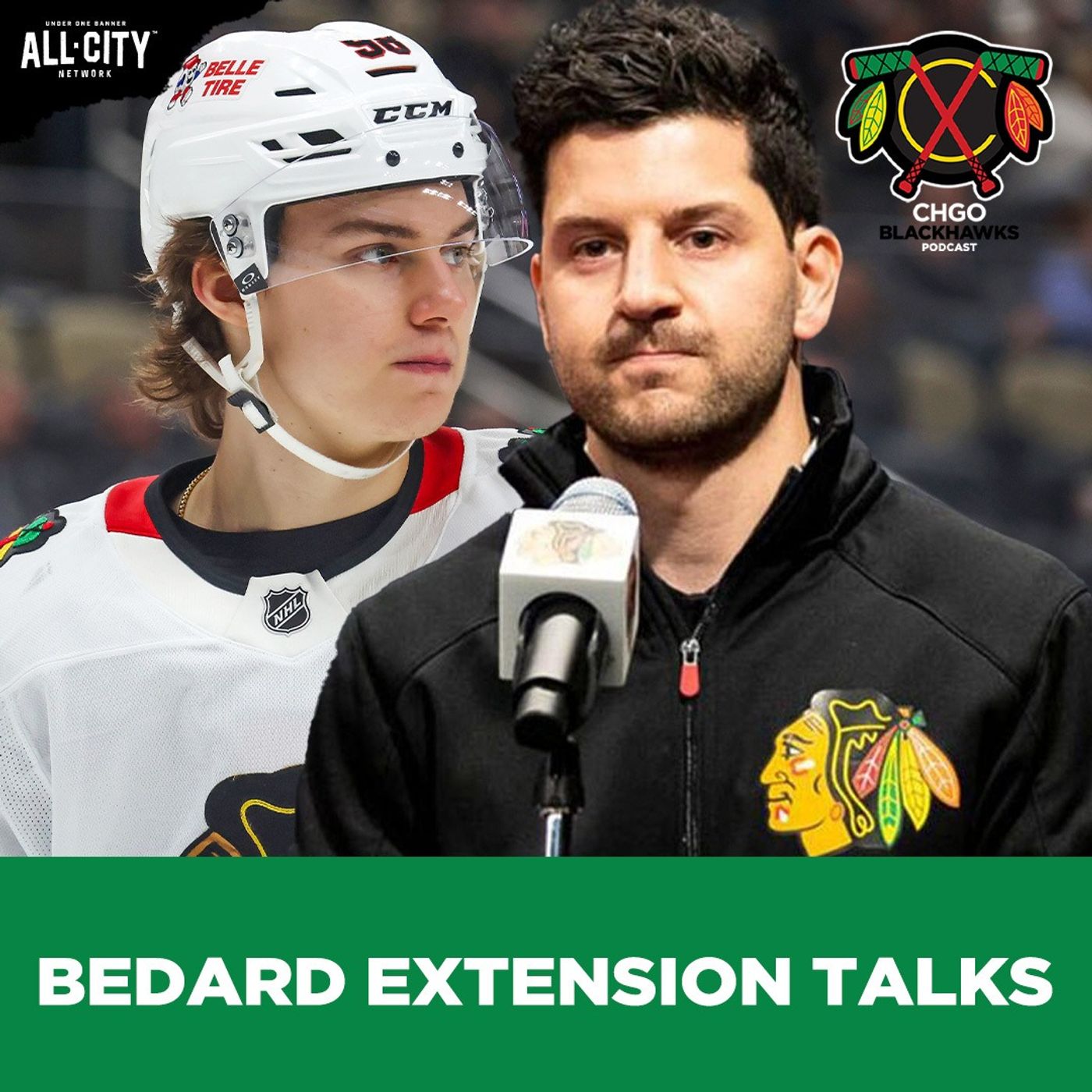 Chicago Blackhawks GM Kyle Davidson on Connor Bedard EXTENSION Talks | CHGO Blackhawks Podcast