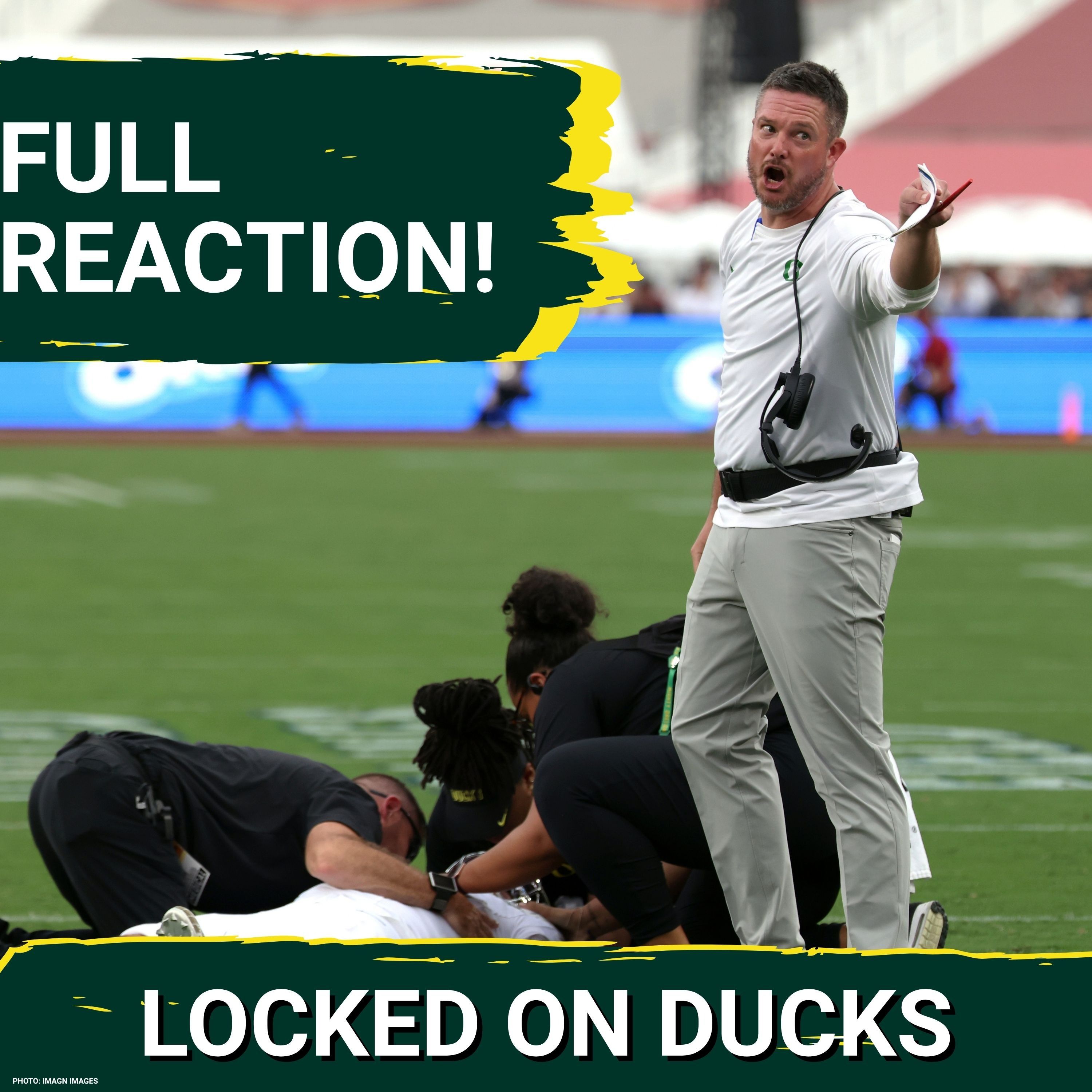 REACTION: Oregon TRIUMPHS at USC, Trojans EMBARRASSING Behavior after DIRTY  Hit on Dante Moore episode artwork