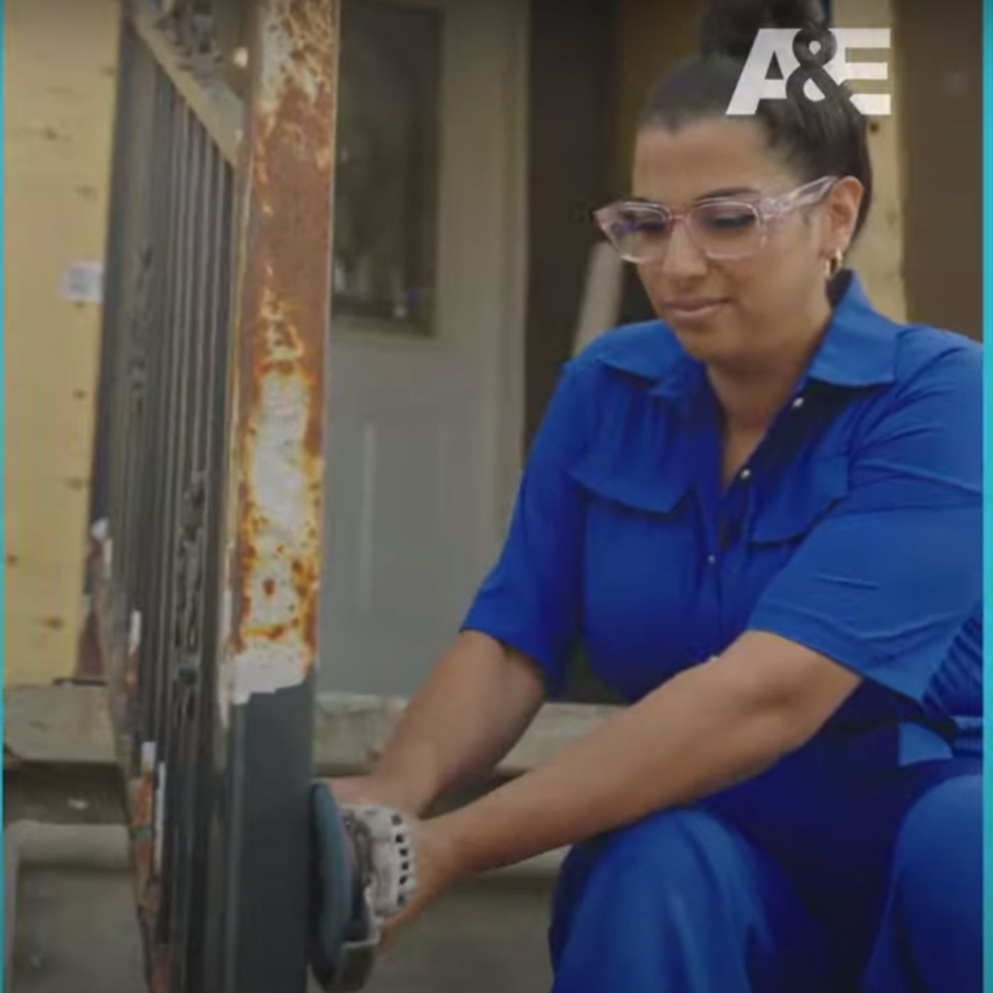A & E's Beer Budget Reno host Kristin Coots on upcycling furniture (moving it from one room to the next), "Use what you have and breathe new life into them!" episode artwork