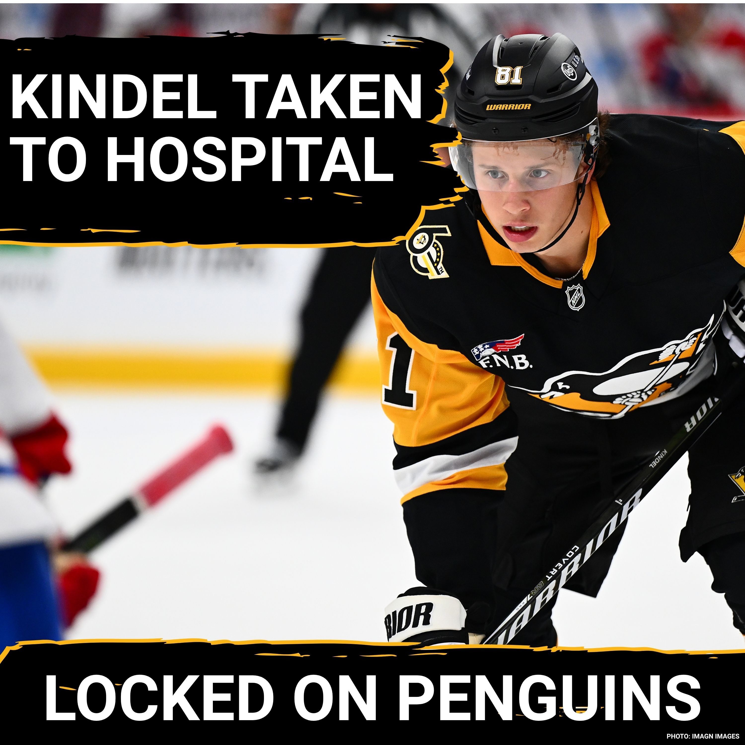 Penguins forward Ben Kindel hospitalized, here's what we know so far