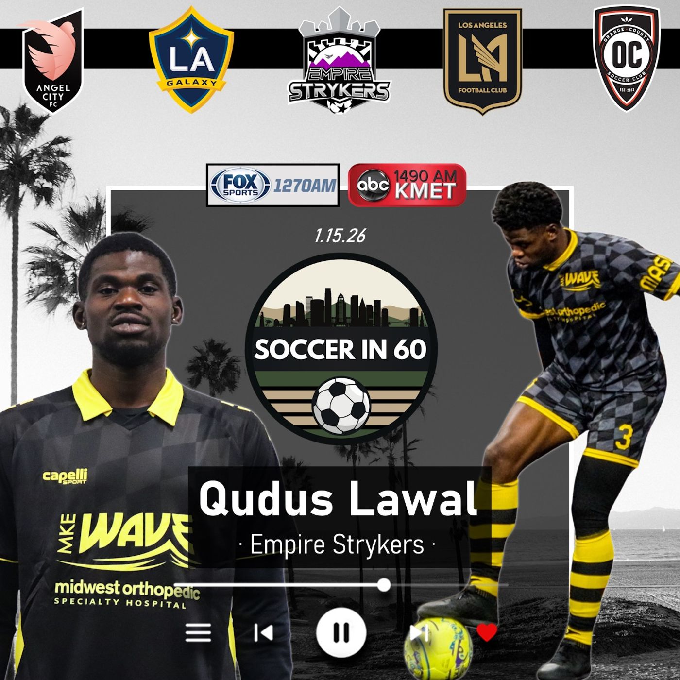 1/15 with new Empire Strykers forward Qutus Lawal
