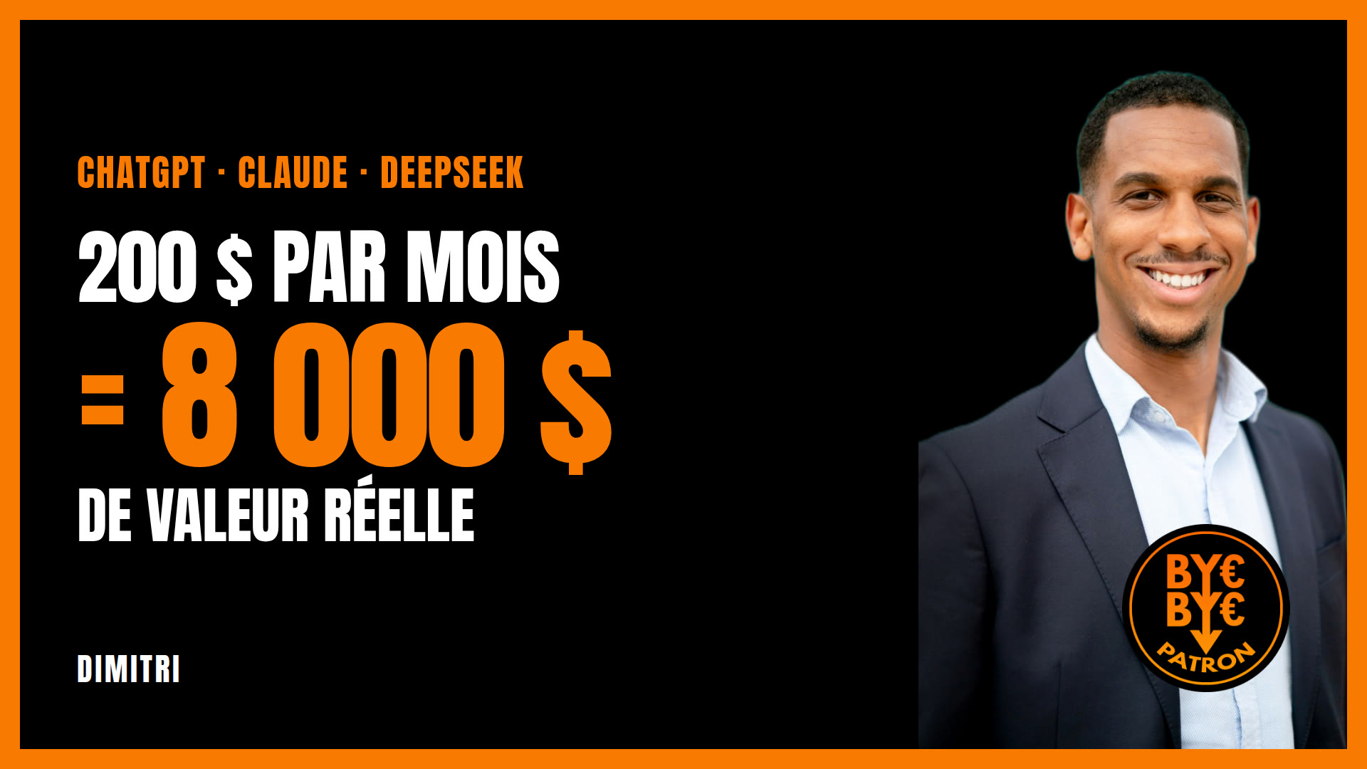 ChatGPT, Claude, DeepSeek : 200 $ par mois pour 8 000 $ de valeur réelle
