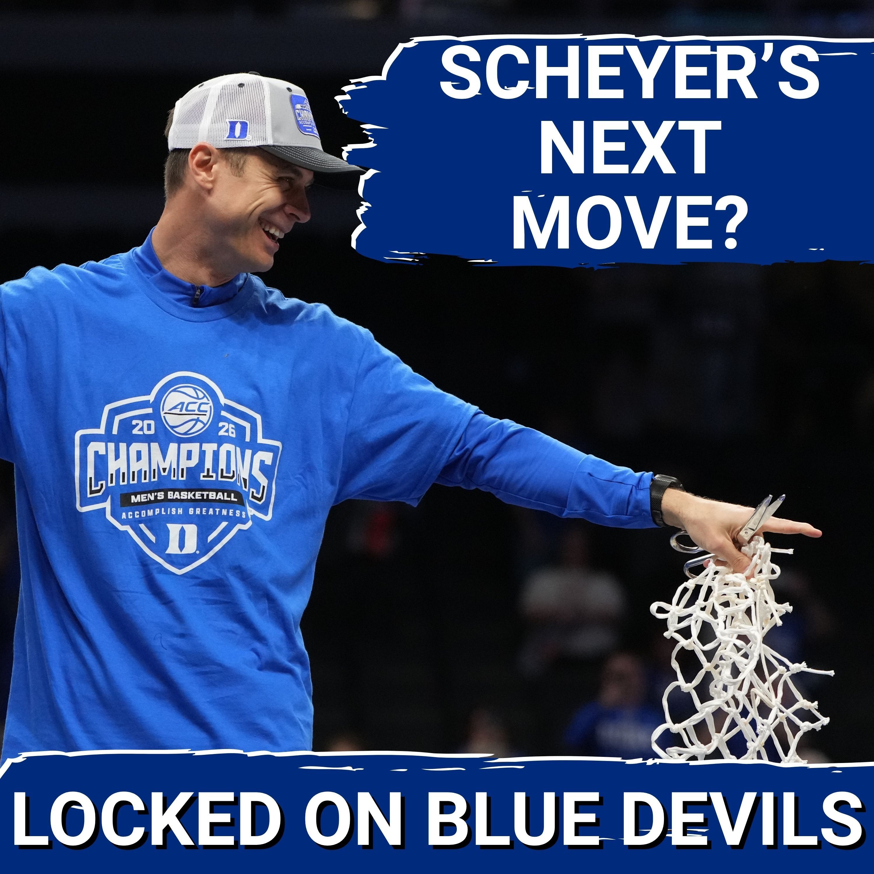 INSIDER: Jon Scheyer MOVES IN SILENCE as Duke Men's Basketball Chases Top Transfer TARGETS — Locked On Blue Devils - Daily Podcast On Duke Blue Devils Football & Basketball cover