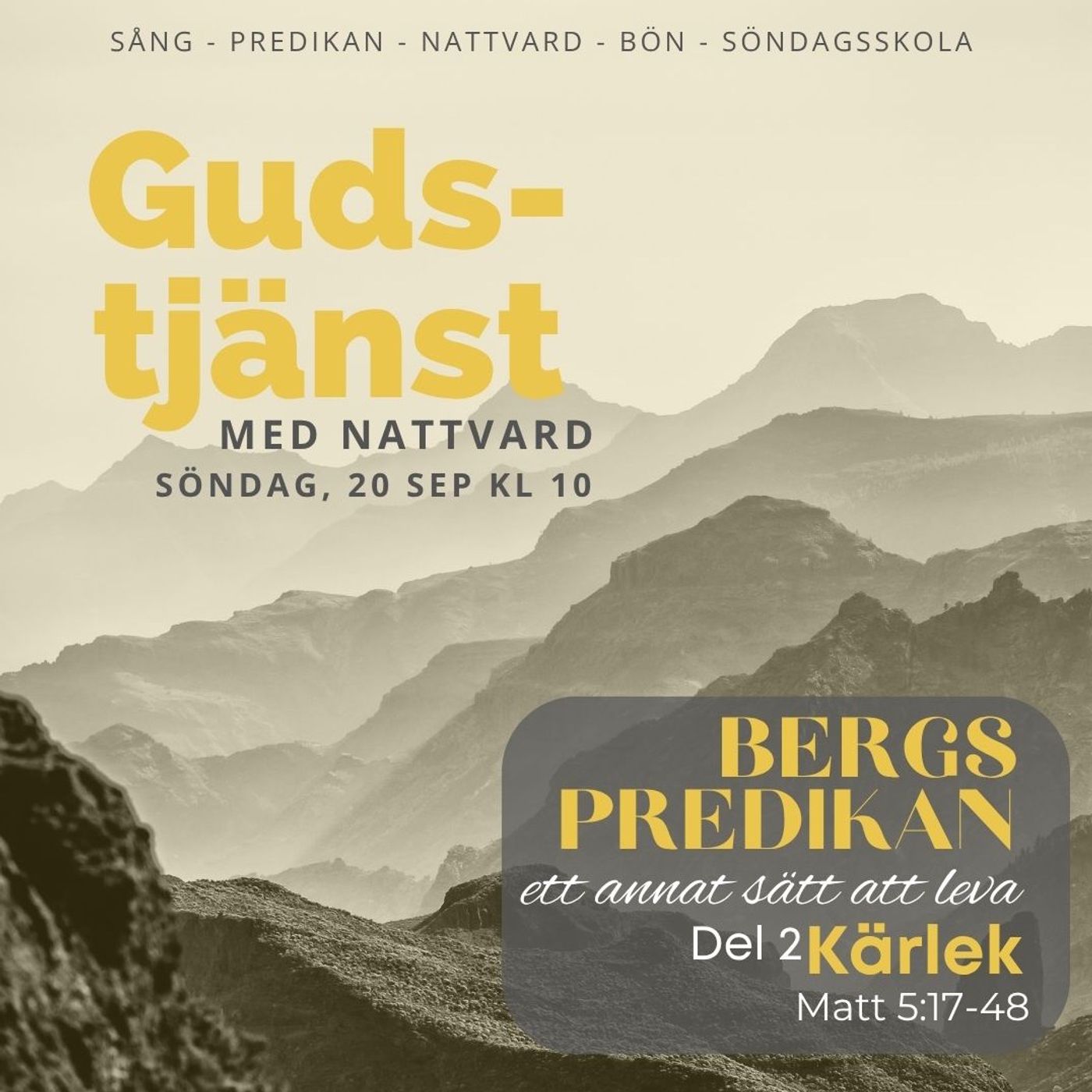 Bergspredikan - Kärlek Matt 5:17-48 episode artwork